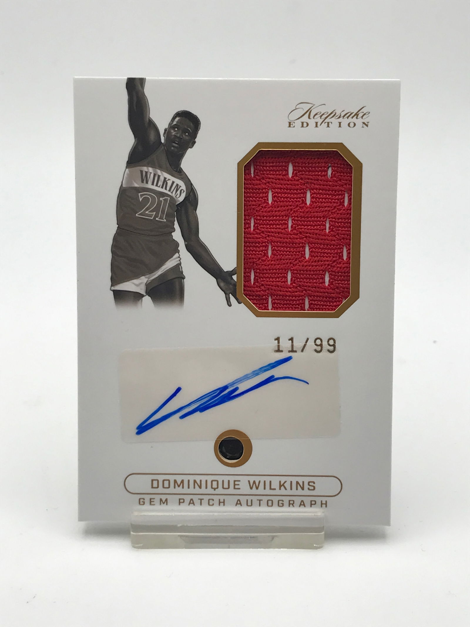 DOMINIQUE WILKINS NO.GPA DW2 2024 KEEPSAKE EDITION BLACK DIAMOND PATCH AUTO 11/99: Prices are in Canadian dollars