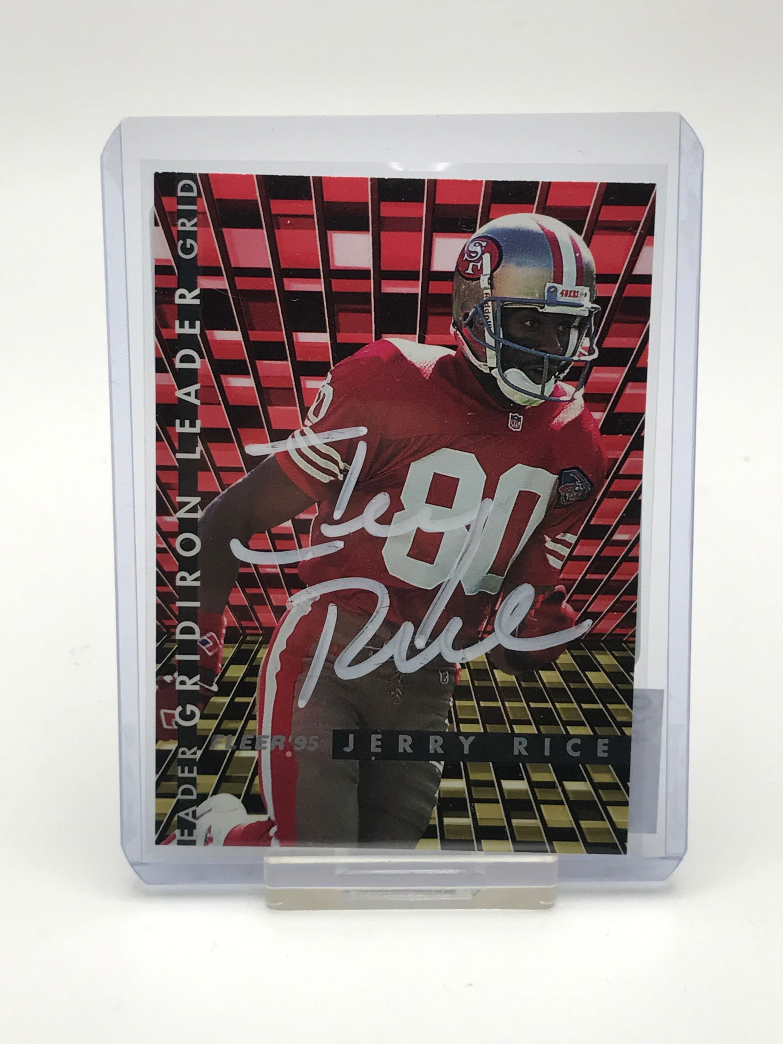 JERRY RICE SIGNED TRADING CARD - COA PROS COA (1 of 2)