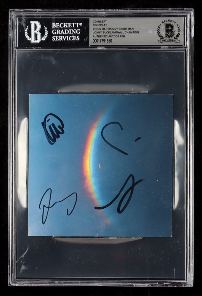 Coldplay "Moon Music" CD Album Insert Band-Signed By (4) With Chris Martin, Guy Berryman, Will Champ (1 of 2)