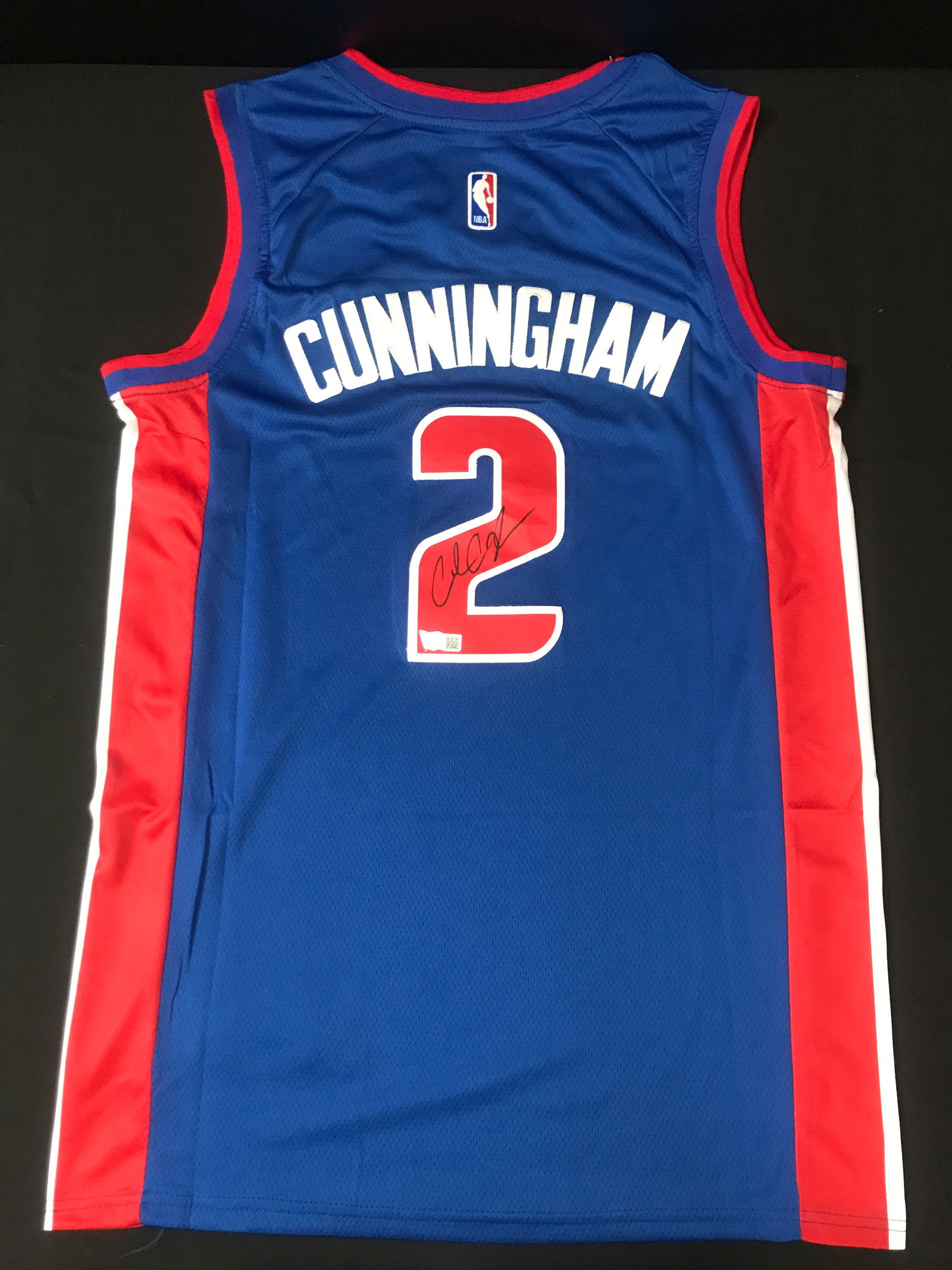 CADE CUNNINGHAM SIGNED DETROIT PISTONS JERSEY - ACE COA (1 of 3)