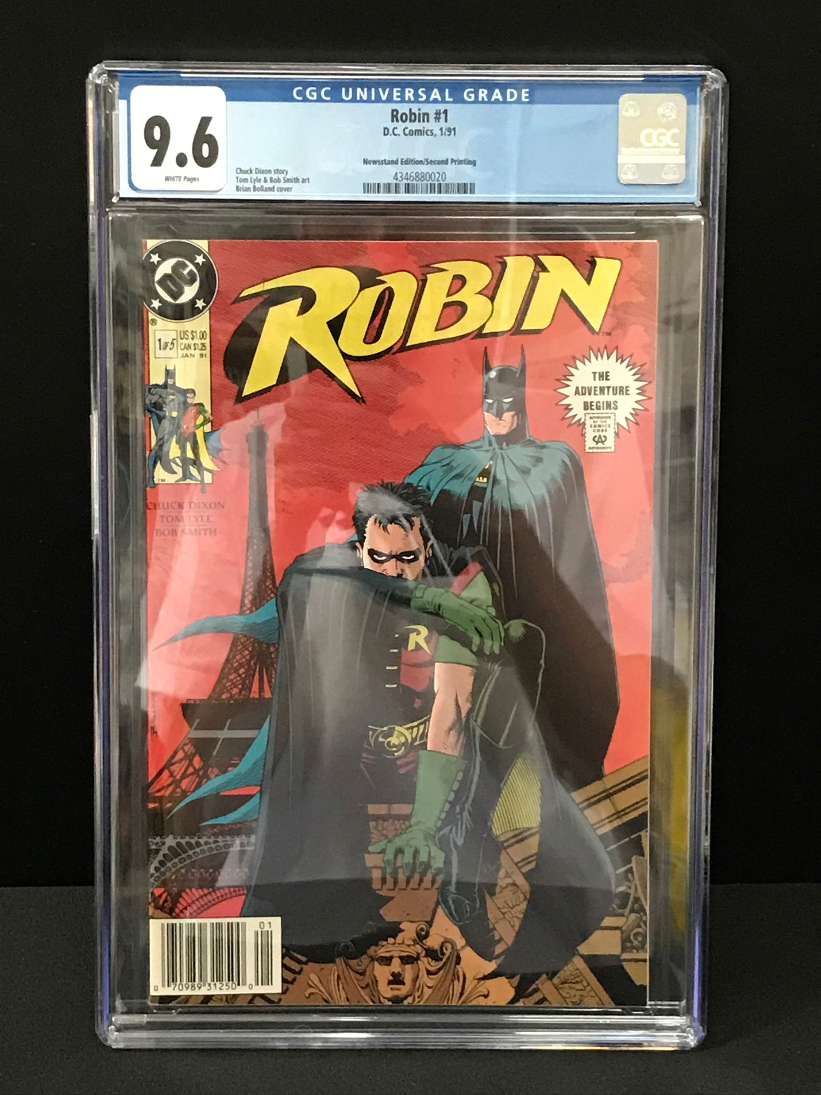 RARE SECOND PRINTING NEWSSTAND DC COMICS NO.1 ROBIN CGC GRADED 9.6 (1 of 1)