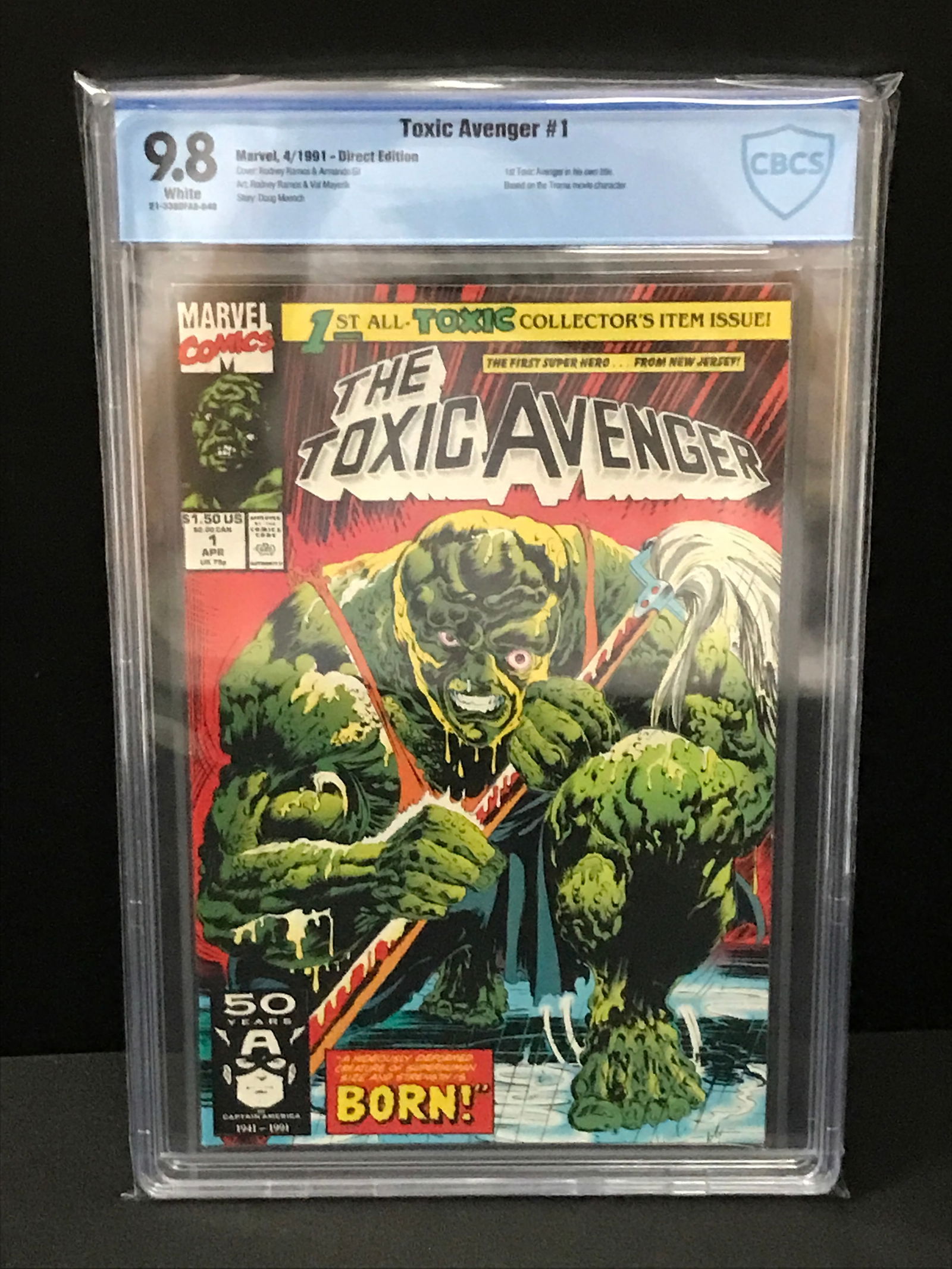 MARVE LCOMICS NO.1 THE TOXIC AVENGER CBCS GARDED 9.8 (1 of 1)