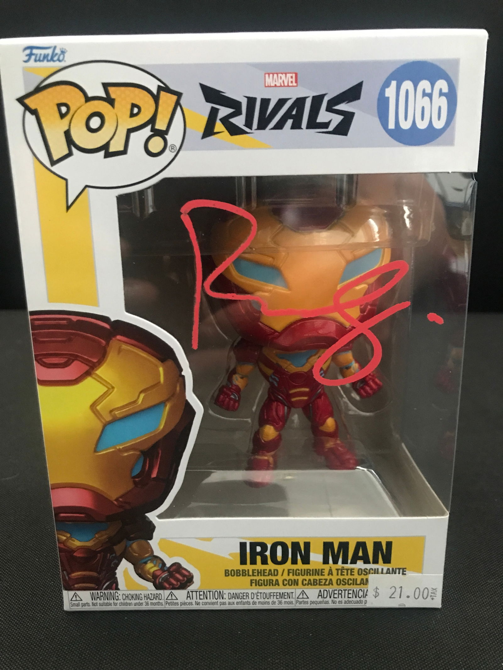 ROBERT DOWNEY JNR SIGNED IRON MAN FUNKO POP - KB COA (1 of 1)