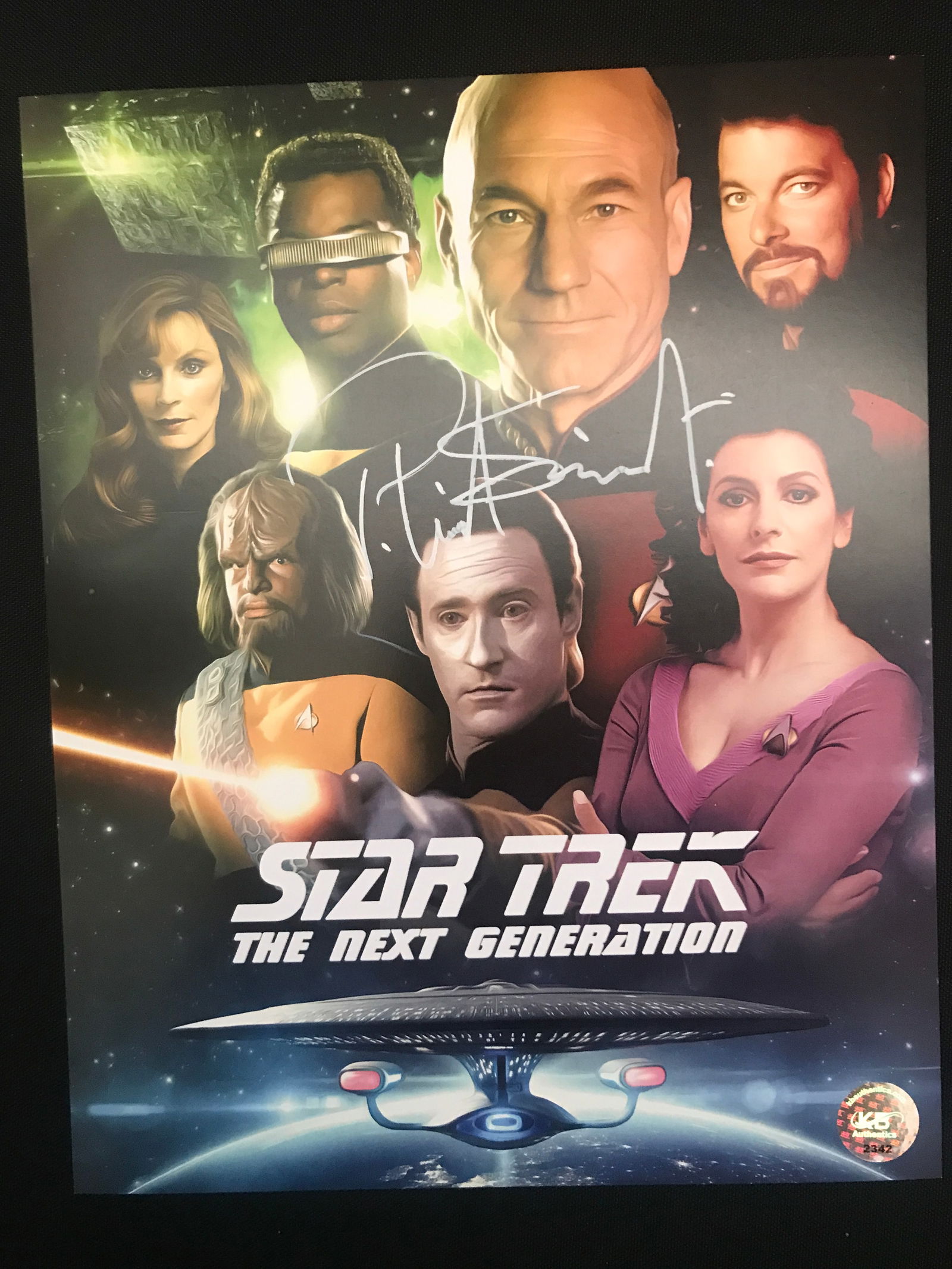 PATRICK STEWART SIGNED STAR TREK 8X10 - KB COA (1 of 1)