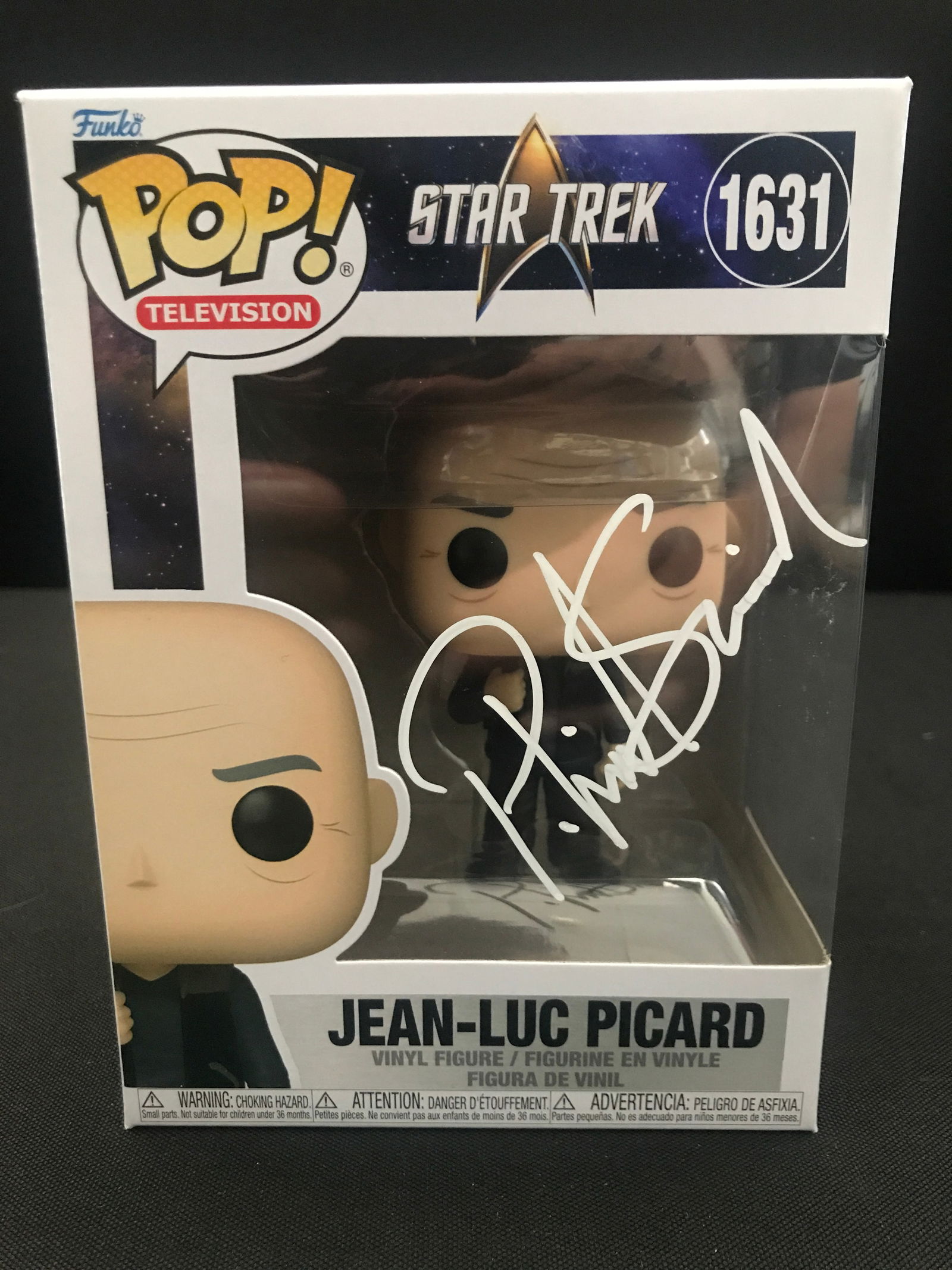 PATRICK STEWART SIGNED JEAN-LUC PICARD FUNKO POP - KB COA (1 of 1)