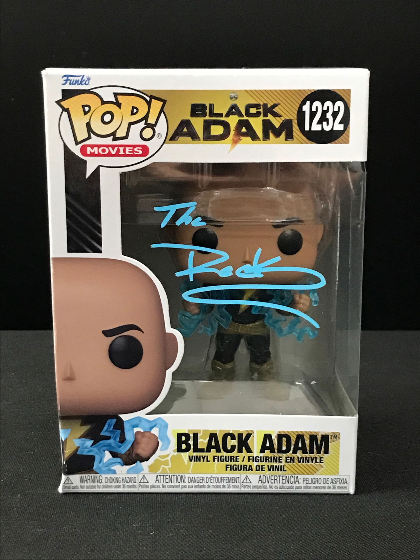 DWAYNE JOHNSON SIGNED BLACK ADAM FUNKO POP - KB COA (1 of 1)
