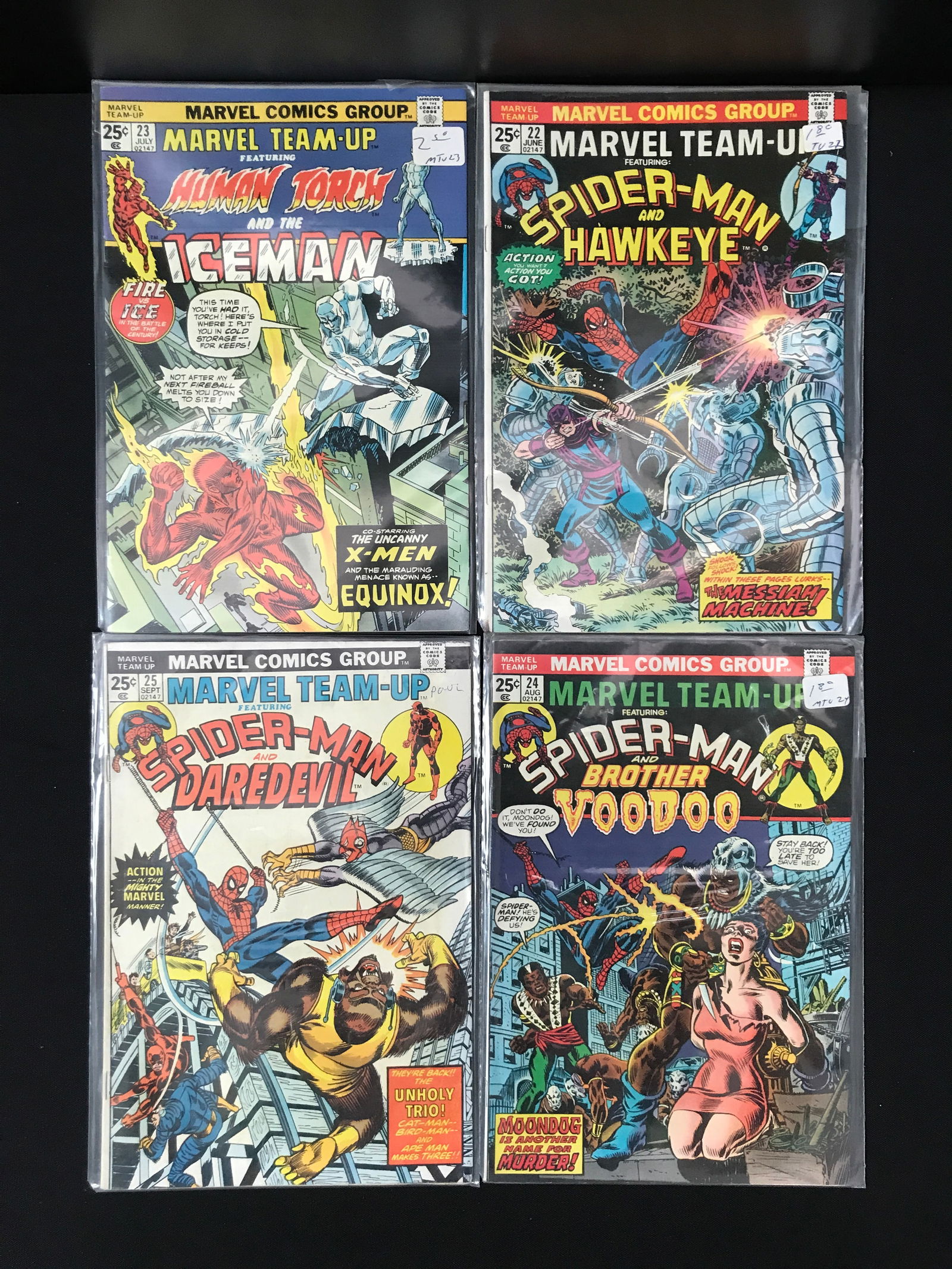 LOT OF 4 MARVEL TEAM UP COMICS (MARVEL COMICS) (1 of 1)