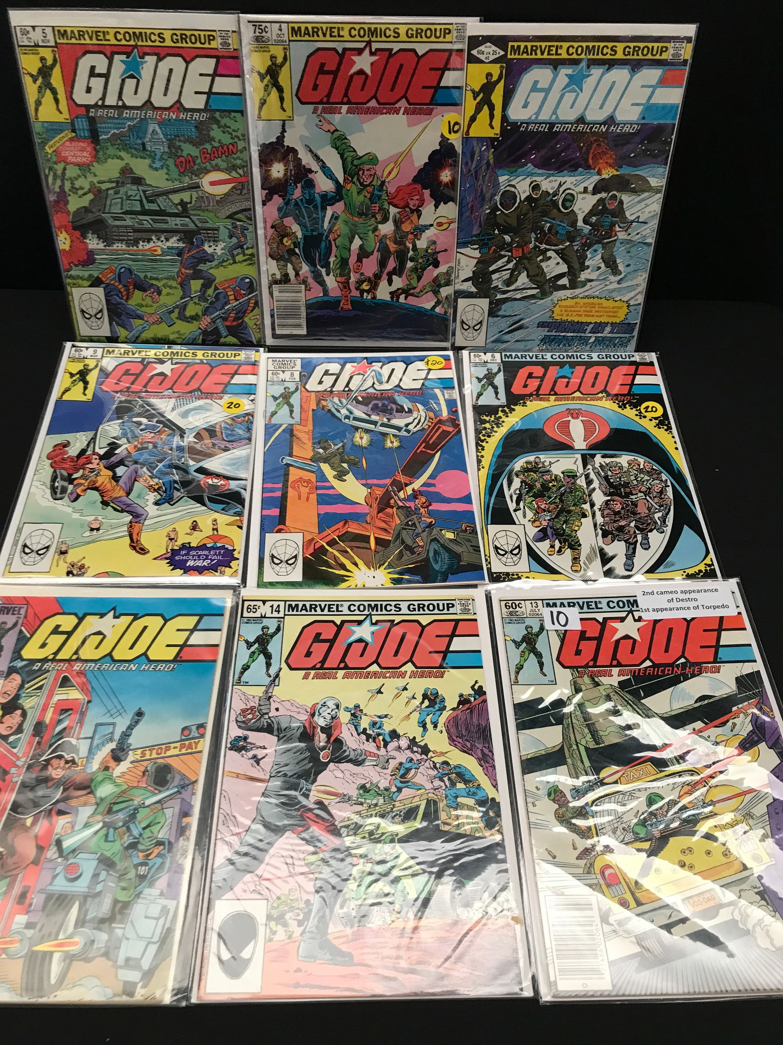 LOT OF 9 G.I. JOE COMICS (MARVEL COMICS) (1 of 1)