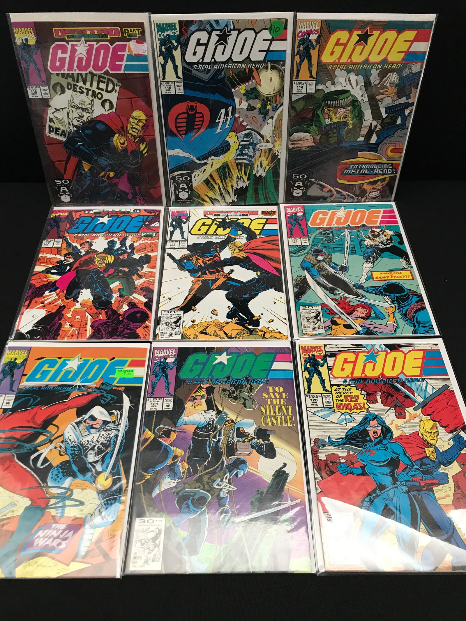 LOT OF 9 G.I. JOE COMICS (MARVEL COMICS) (1 of 1)