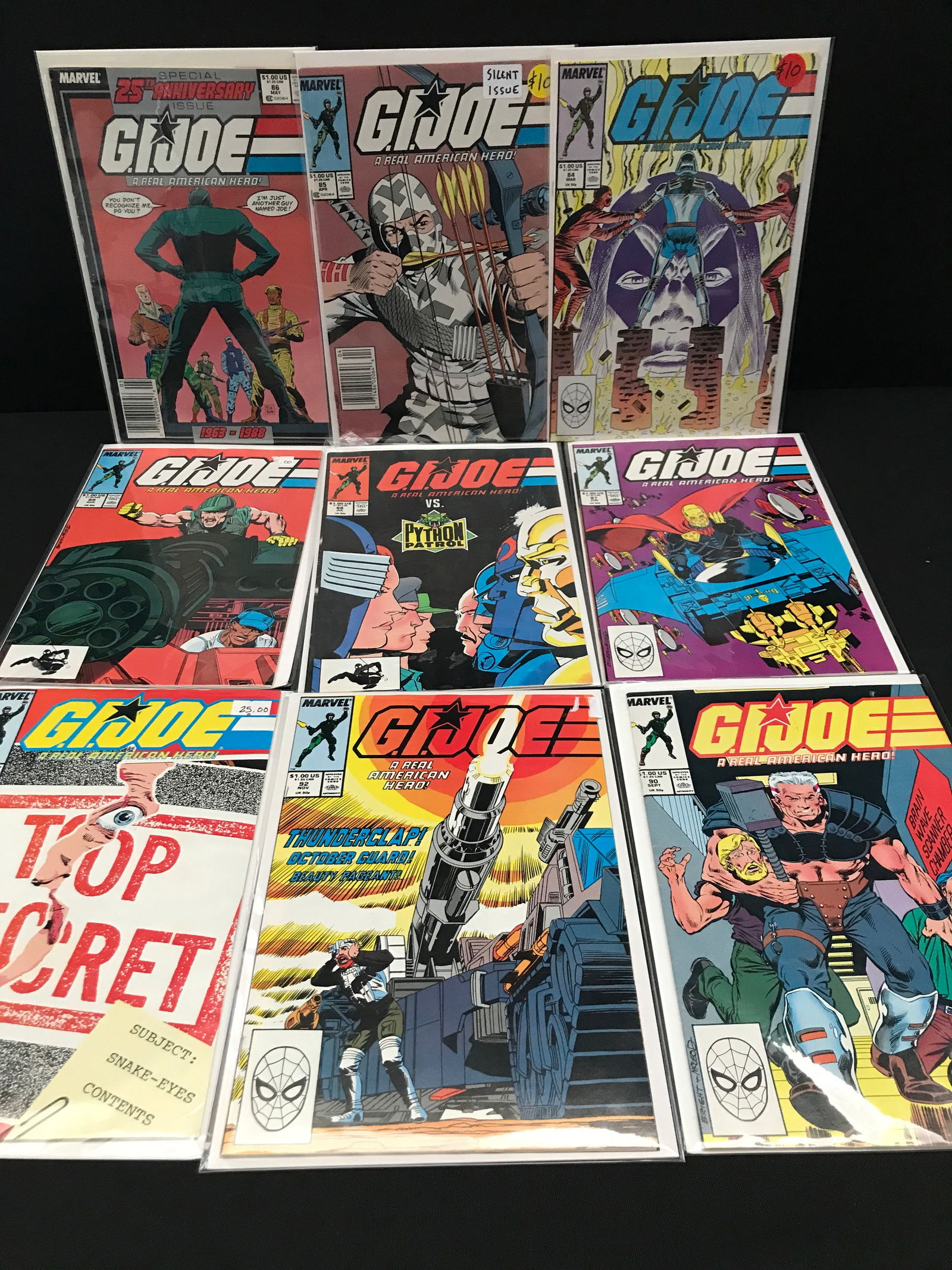 LOT OF 9 G.I. JOE COMICS (MARVEL COMICS) (1 of 1)