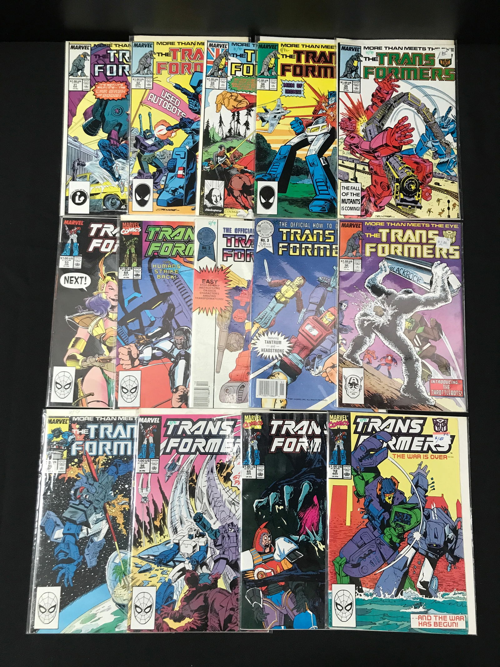 LOT OF 14 TRANSFORMERS COMICS (MARVEL COMICS) (1 of 1)