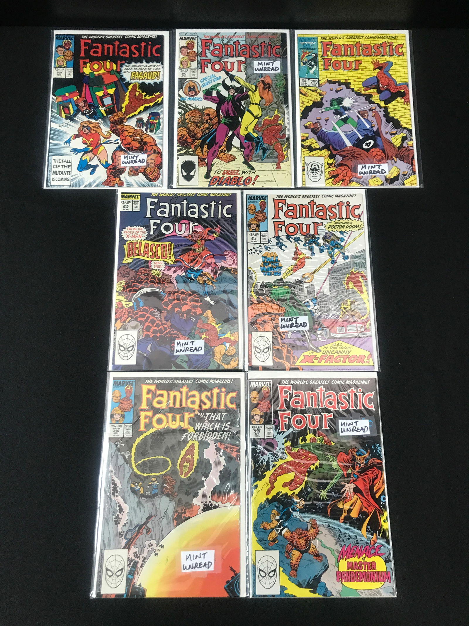 LOT OF 7 FANTASTIC FOUR COMICS (MARVEL COMICS) (1 of 1)