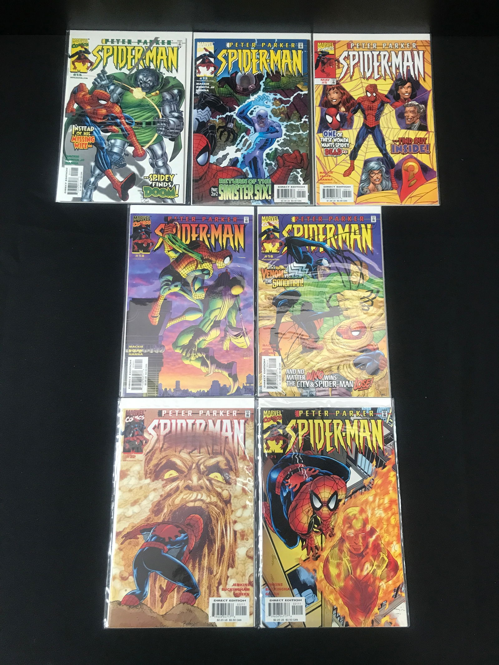 LOT OF 7 SPIDERMAN COMICS (MARVEL COMICS) (1 of 1)