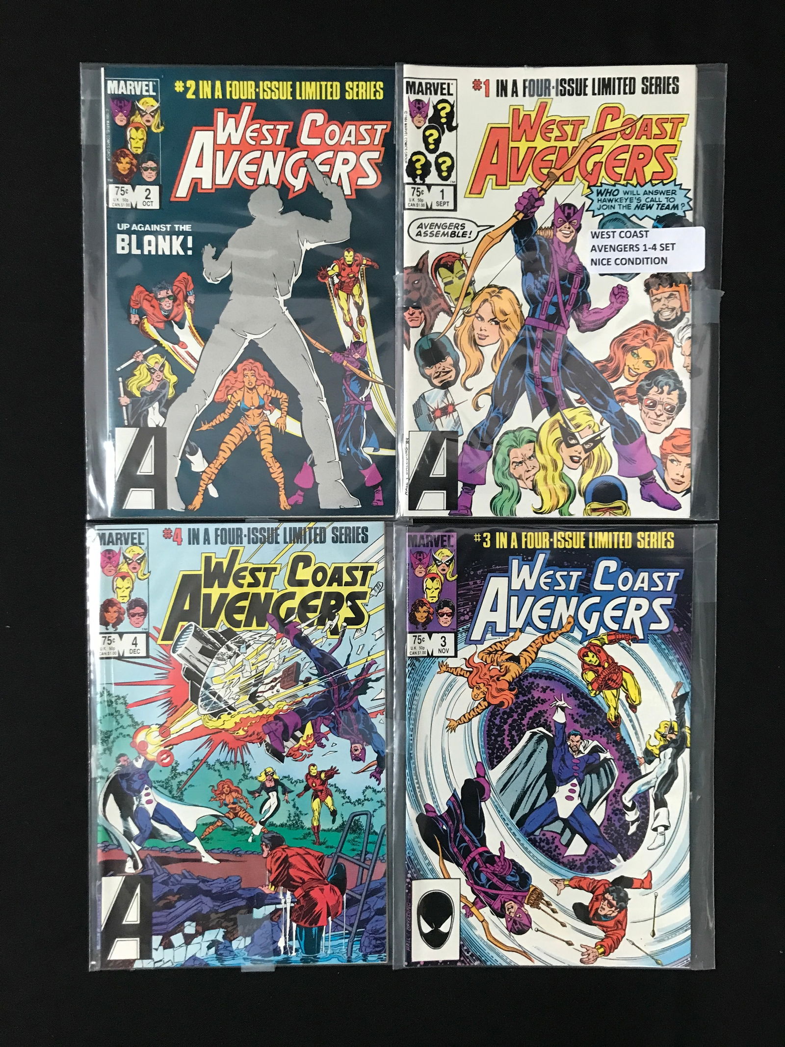 LOT OF 4 WEST COAST AVENGERS COMICS LIMITED SERIES #1-4 - MARVEL (1 of 1)