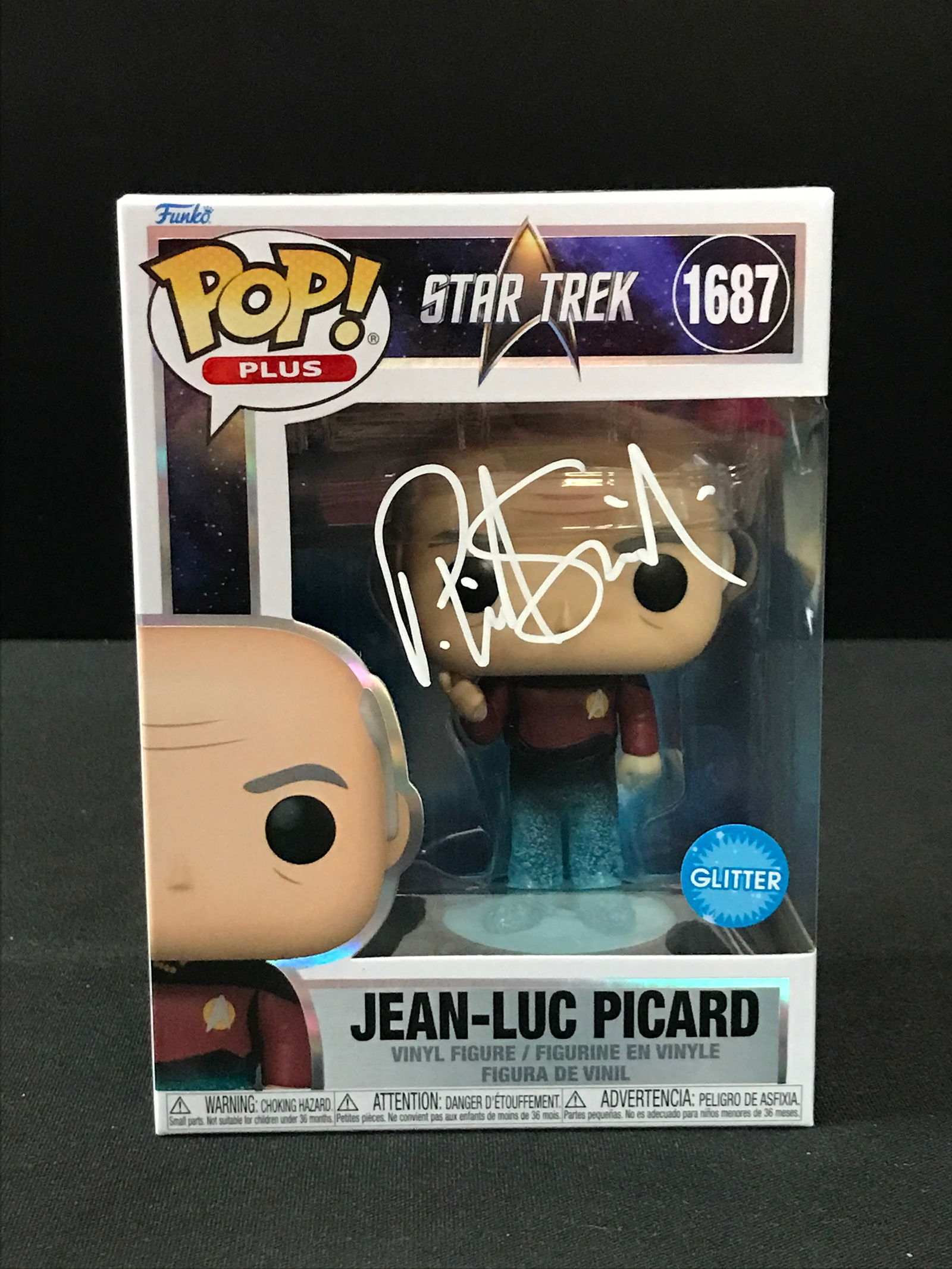 PATRICK STEWART SIGNED JEAN-LUC PICARD FUNKO POP - KB COA (1 of 1)