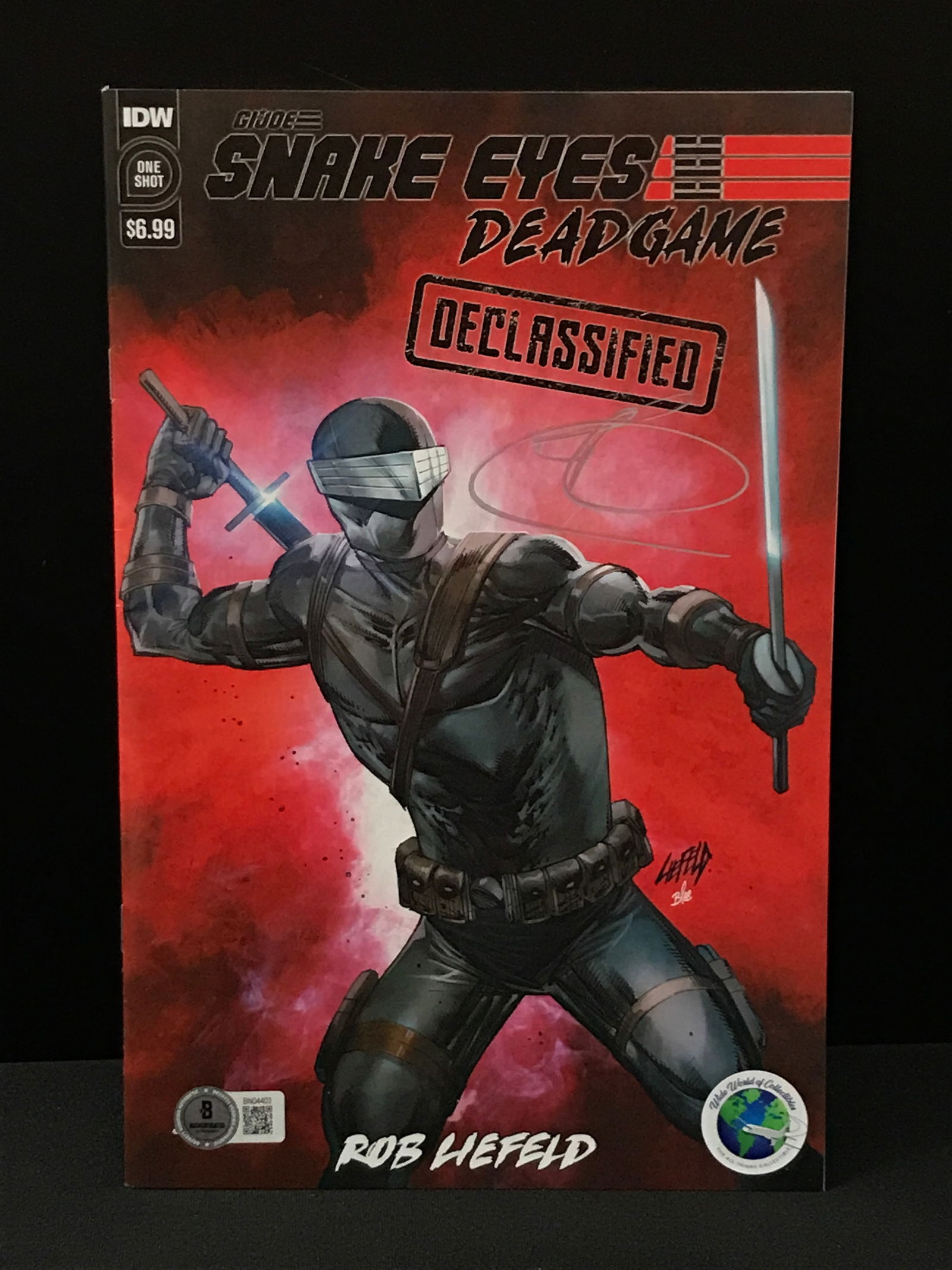 RAY PARK SIGNED IDW GI, JOE SNAKE EYES COMIC  BECKETT AND WWOC COA (1 of 1)