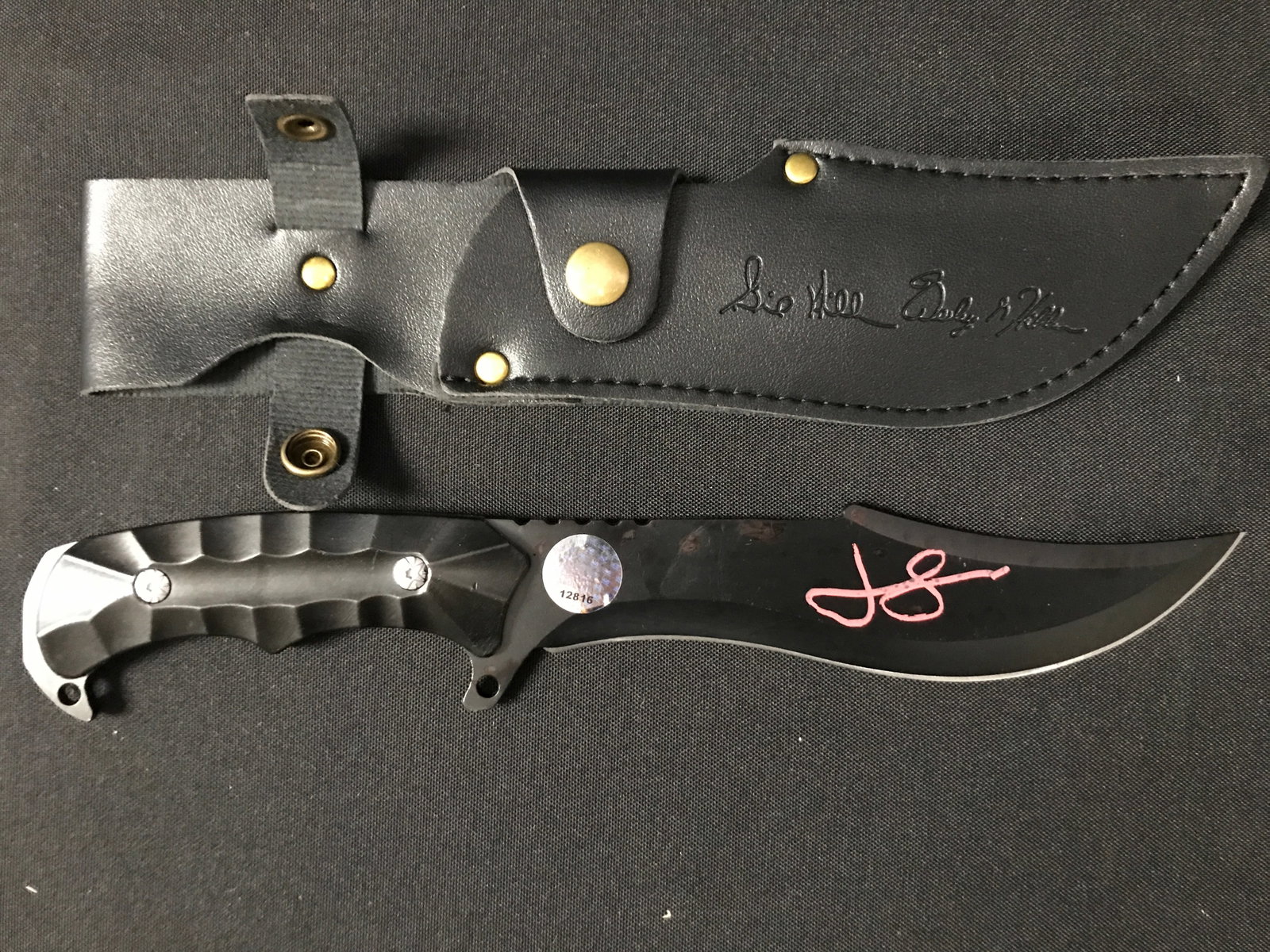 JASON STATHAM SIGNED EXPENDABLES KNIFE KB COA: Prices are in Canadian dollars