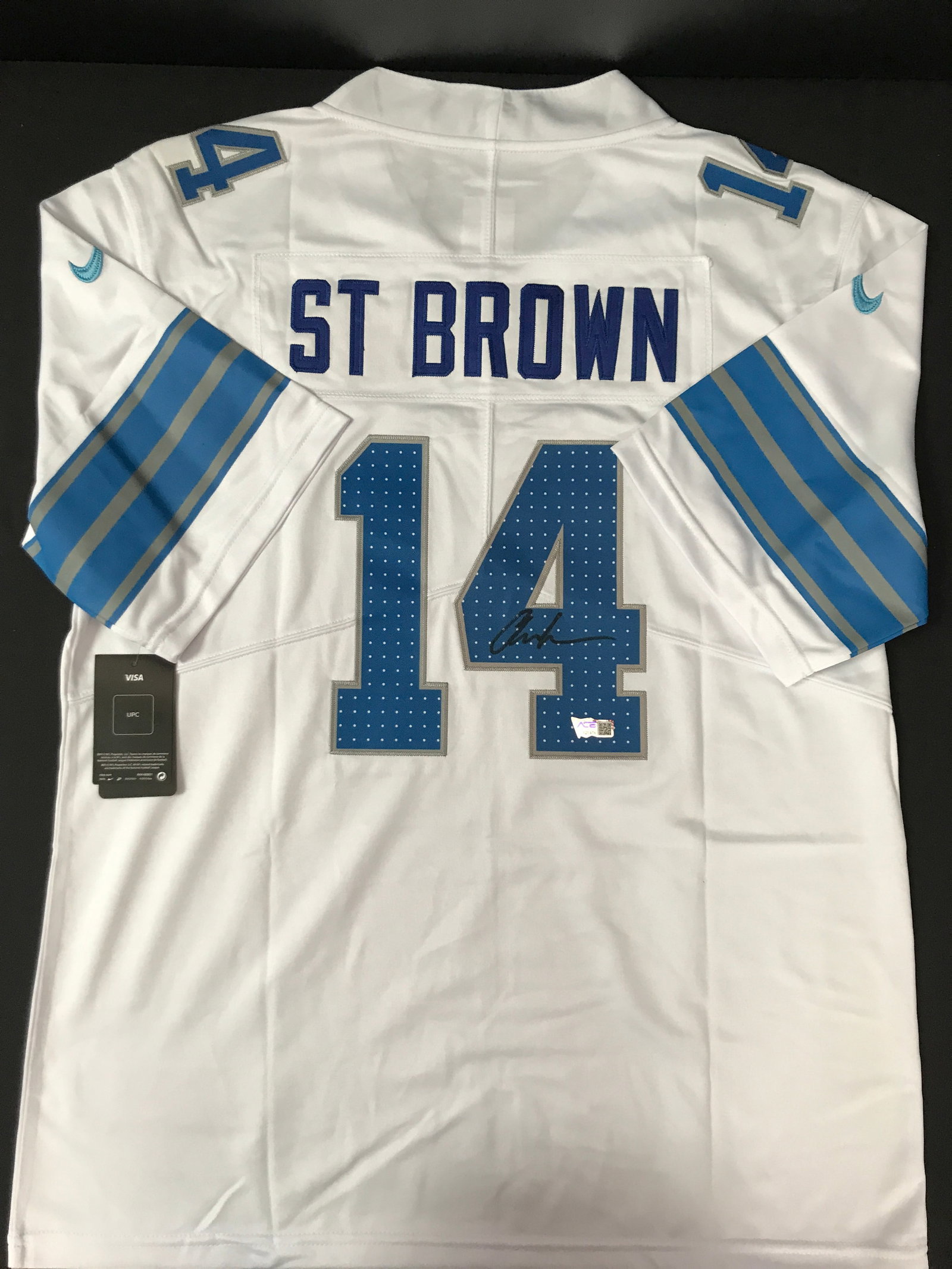 AMON RA ST-BROWN SIGNED DETROIT LIONS JERSEY - ACE COA: Prices are in Canadian dollars