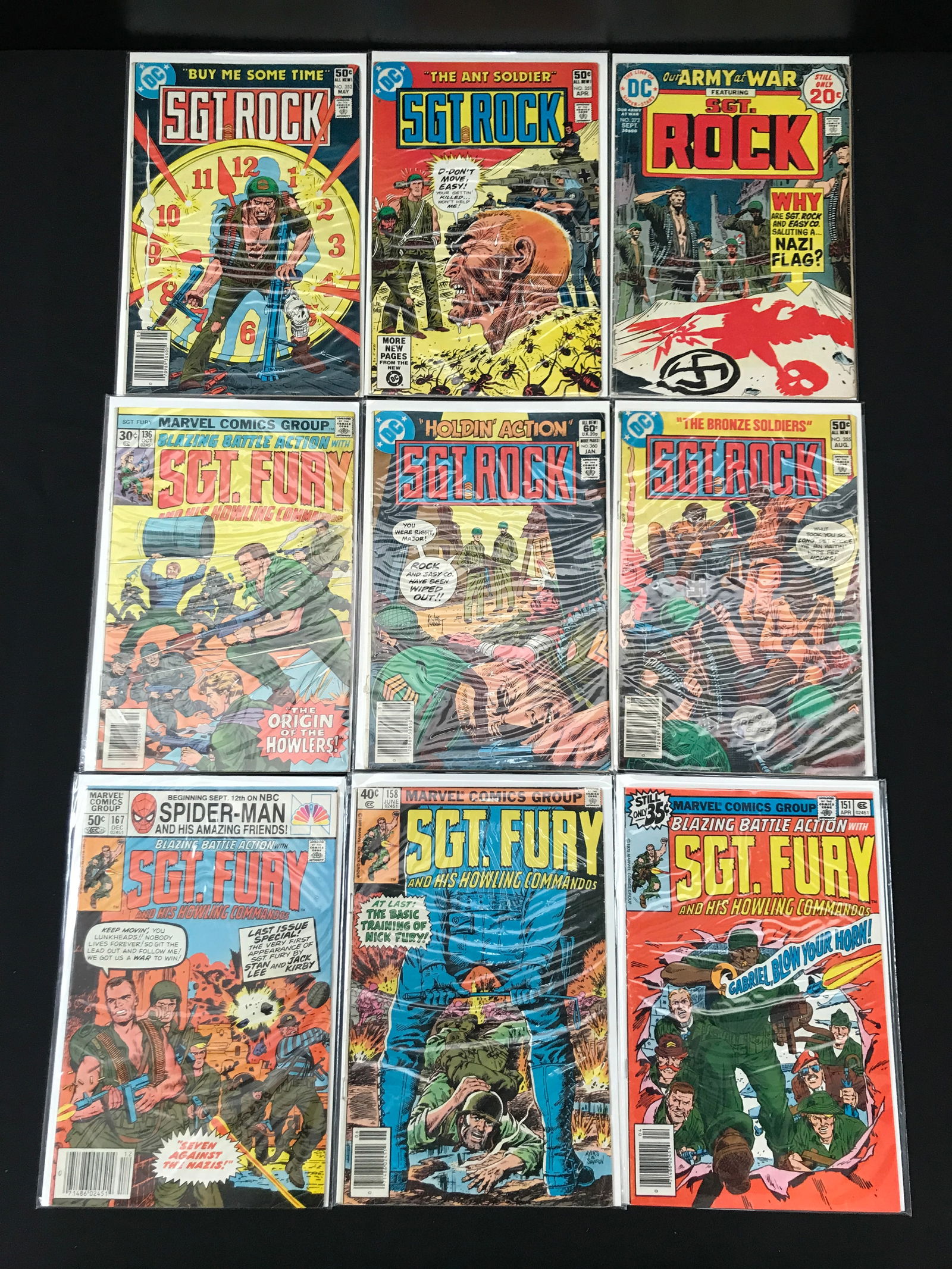 LOT OF 9 SGT ROCK / SGT FURY COMICS - DC (1 of 1)