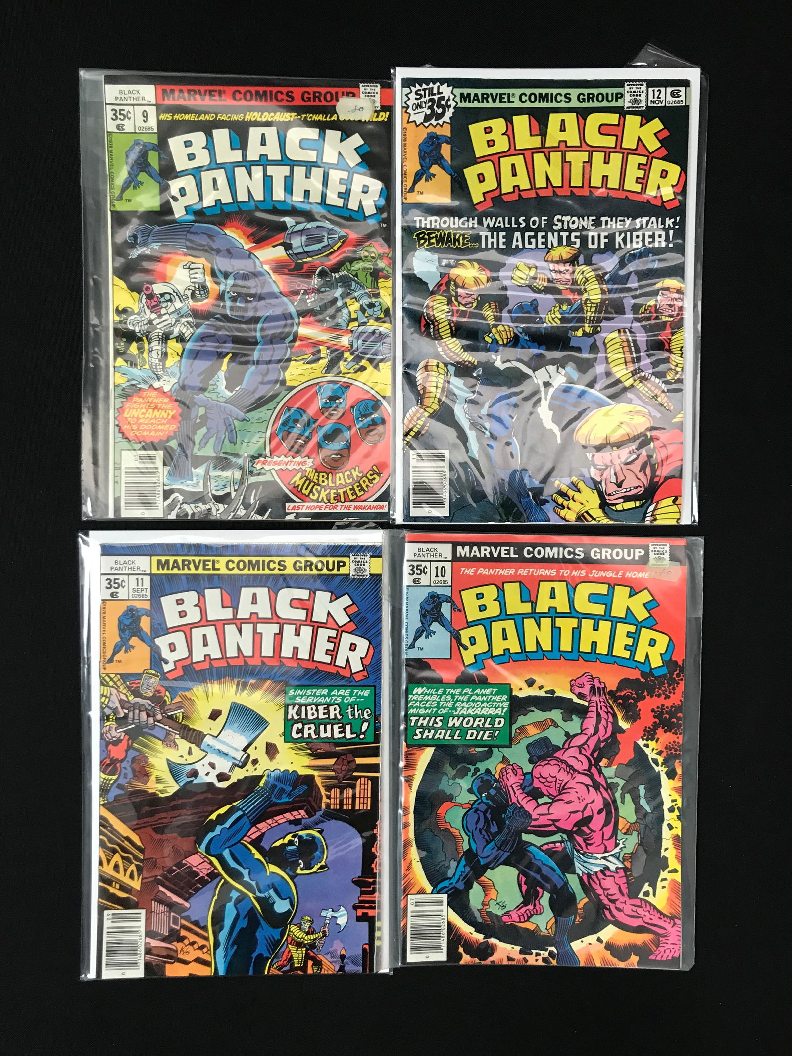 LOT OF 4 BLACK PANTHER COMICS #9-12 - MARVEL COMICS (1 of 1)