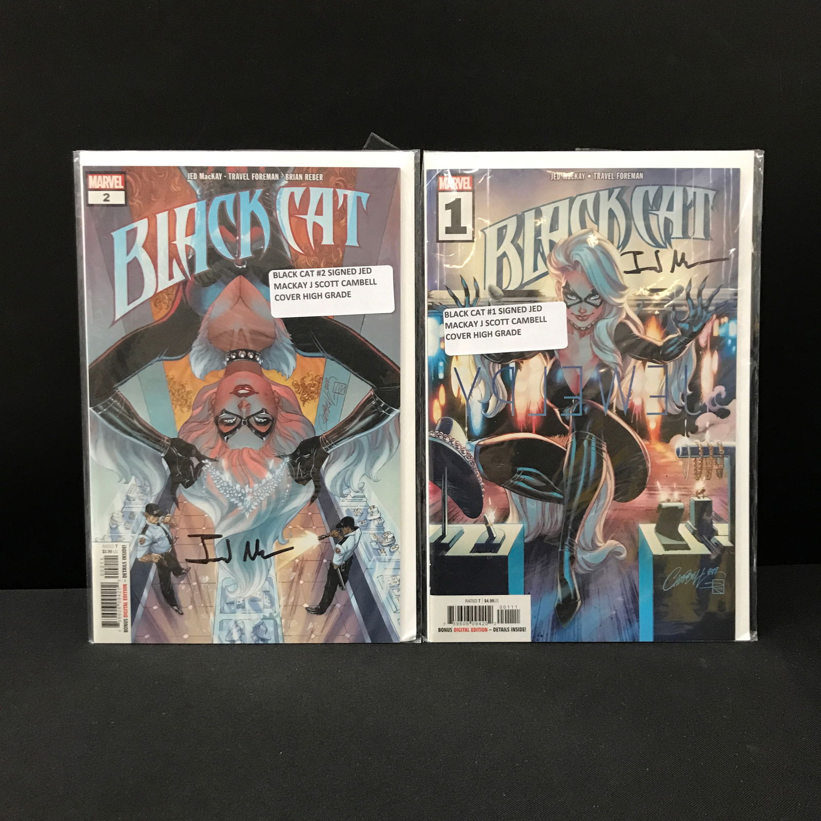 BLACKCAT #1 AND #2 SIGNED BY JED MACKAY AND SCOTT CAMBELL - MARVEL COMICS (1 of 1)
