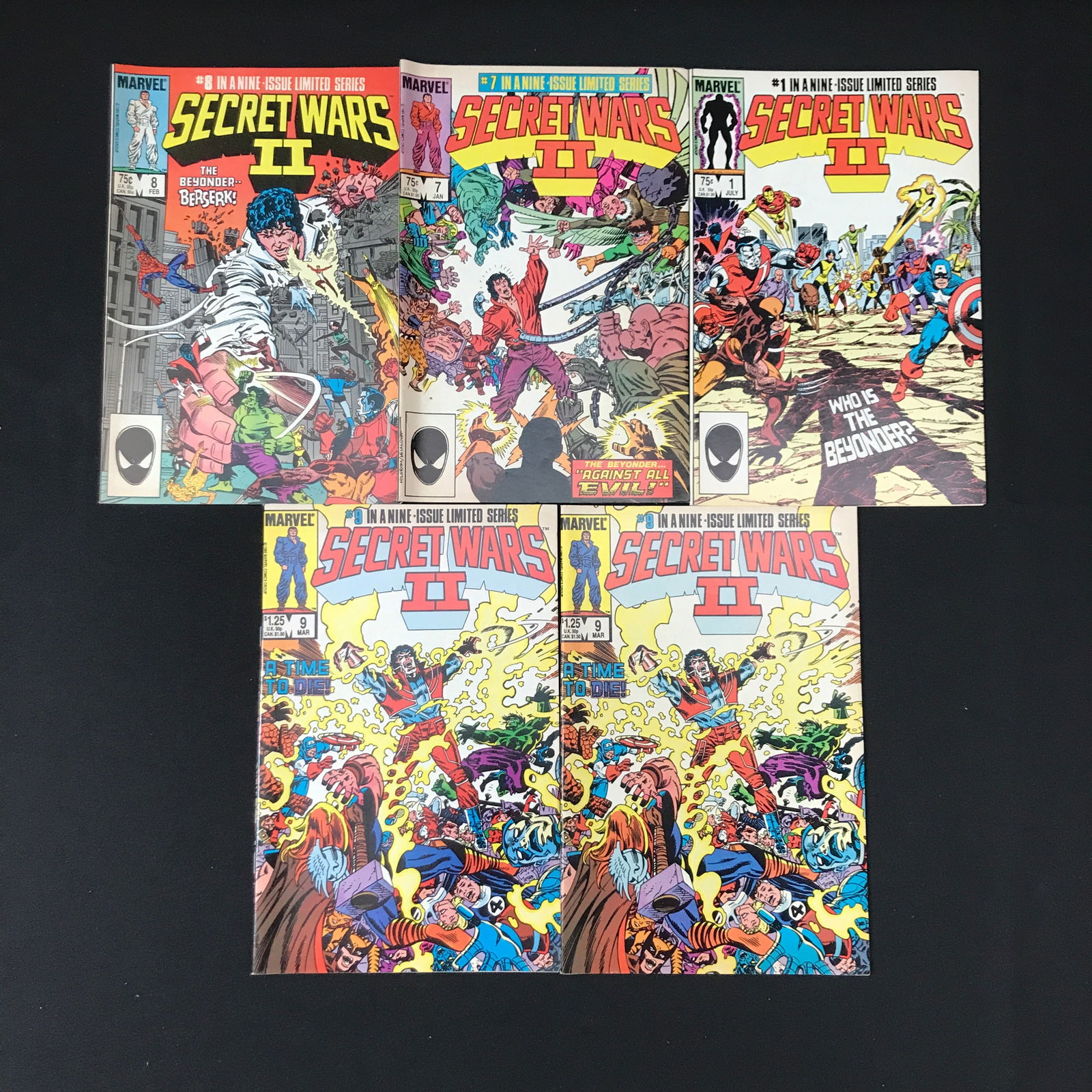 LOT OF 5 SECRET WARS II (MARVEL COMICS) (1 of 1)