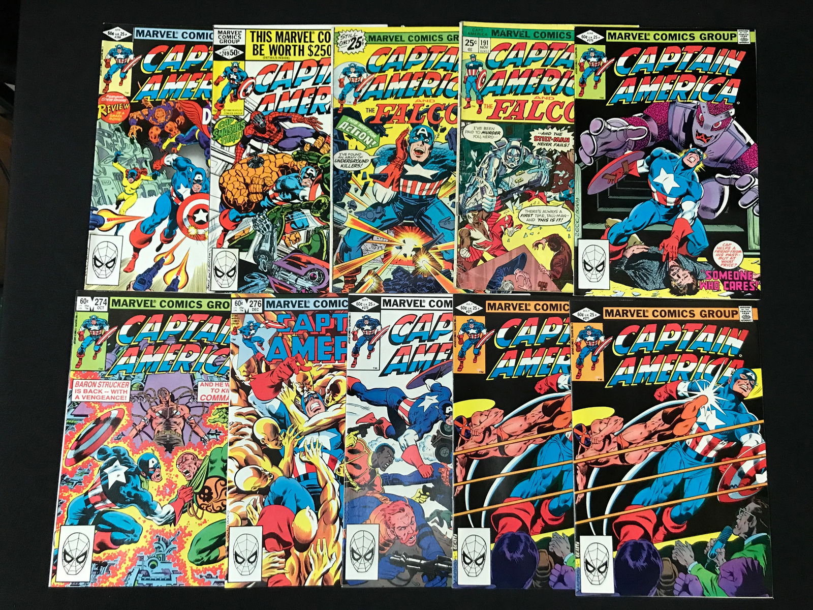 LOT OF 10 CAPTAIN AMERICA COMICS (MARVEL COMICS) (1 of 1)