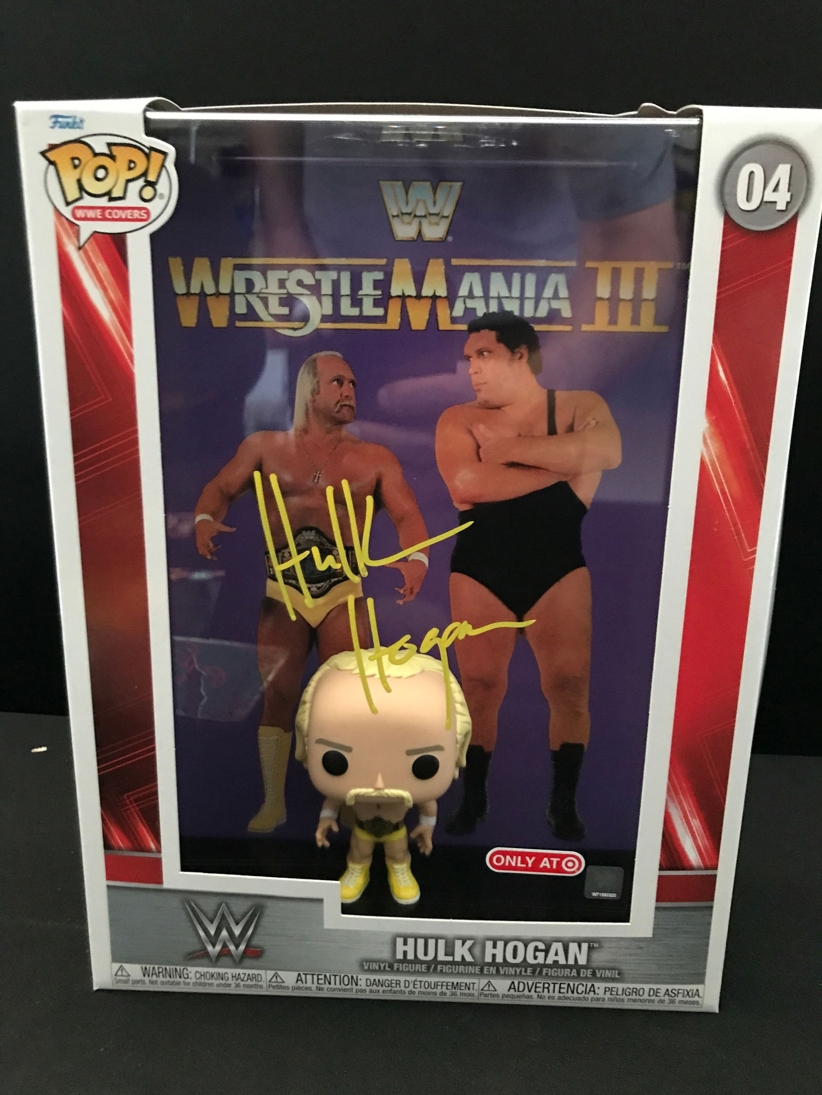 HULK HOGAN SIGNED POSTER FUNKO POP (WWE AND KB COA) (1 of 2)