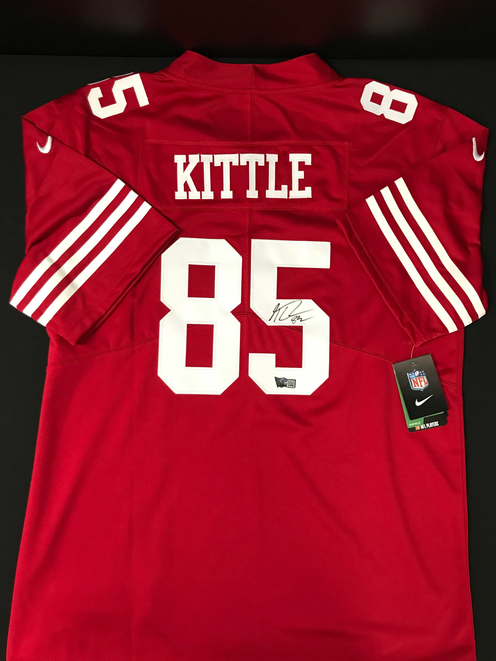 GEORGE KITTLE SIGNED  SAN FRANCISCO 49ERS JERSEY WITH COA (1 of 3)
