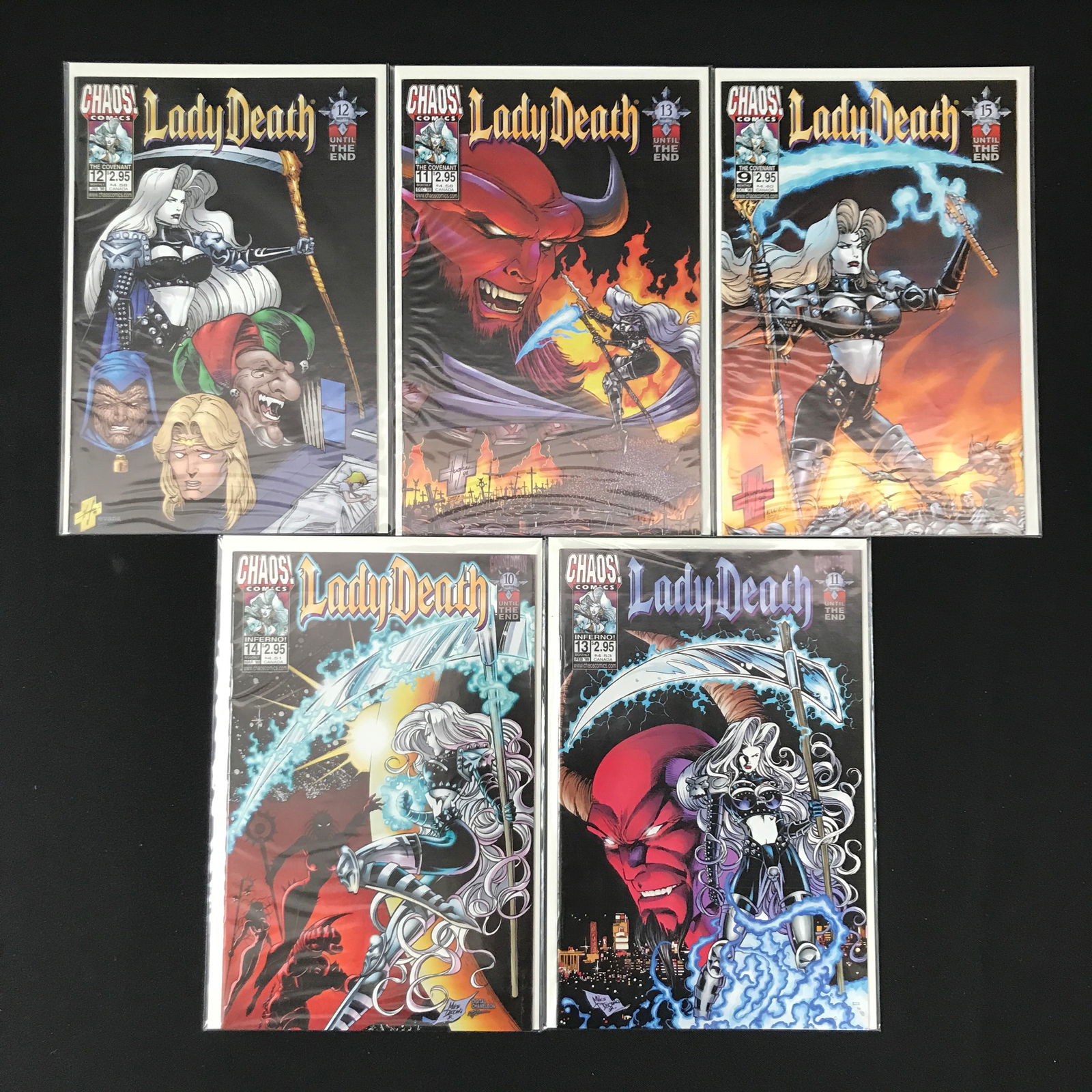 LOT OF 5 LADY DEATH COMICS (CHAOS COMICS) (1 of 1)