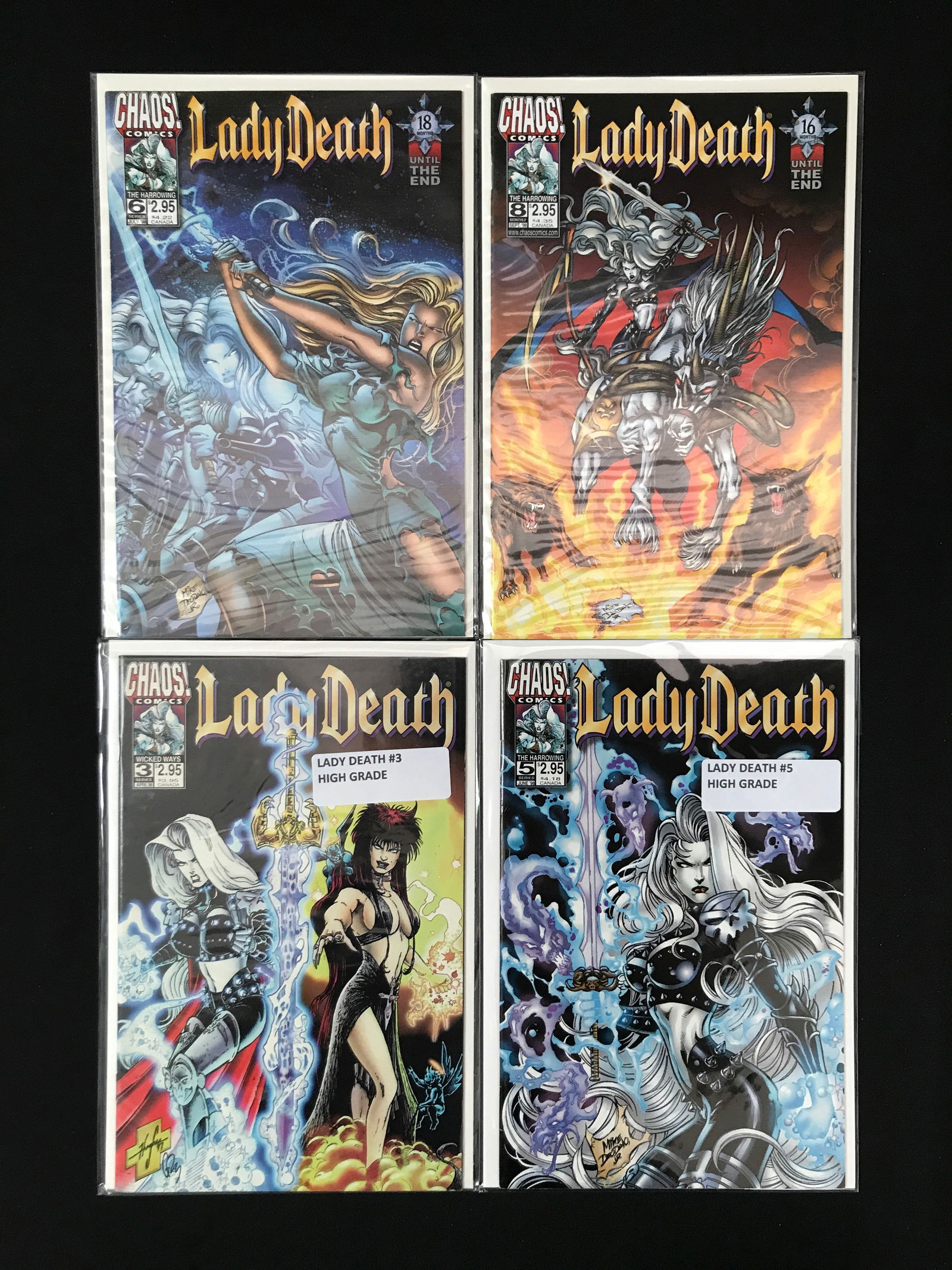 LOT OF 4 LADY DEATH COMICS (CHAOS COMICS) (1 of 1)