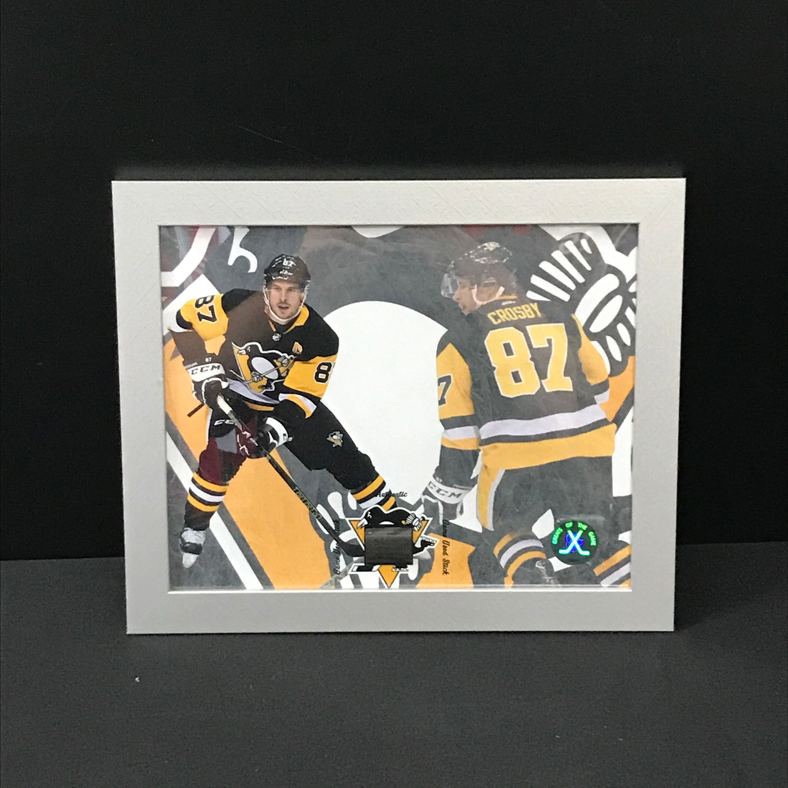 SIDNEY CROSBY FRAMED GAME USED STICK DISPLAY WITH COA (1 of 3)