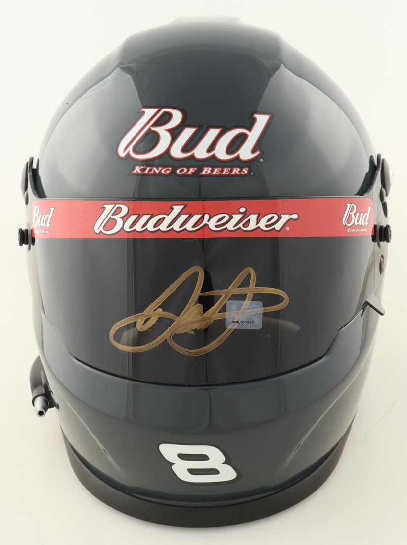 Dale Earnhardt Jr. Signed NASCAR Budweiser Full-Size Helmet Earnhardt COA (1 of 3)