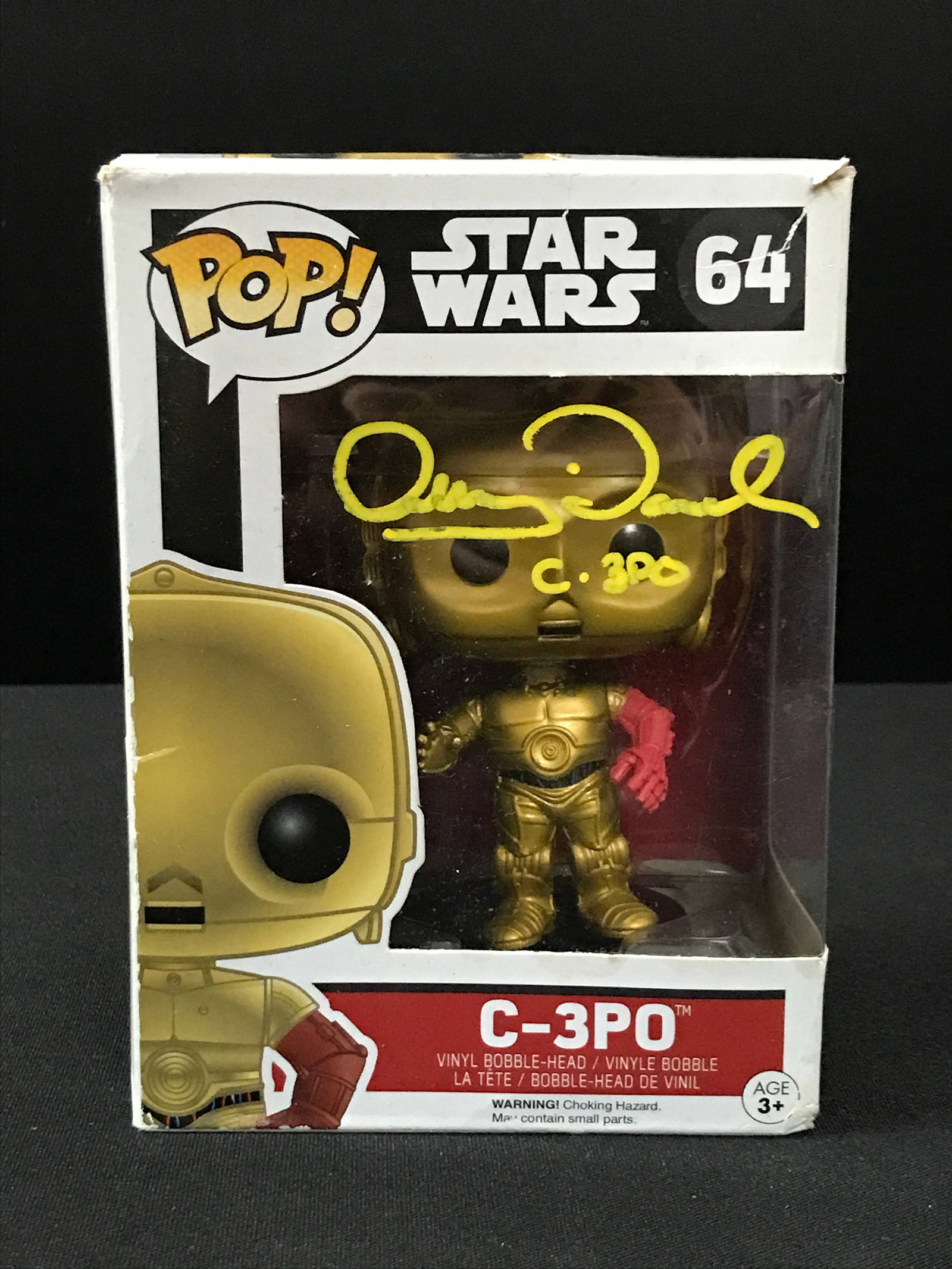 ANTHONY DANIELS SIGNED C3P0 FUNKO POP - WWOC COA: Prices are in Canadian dollars