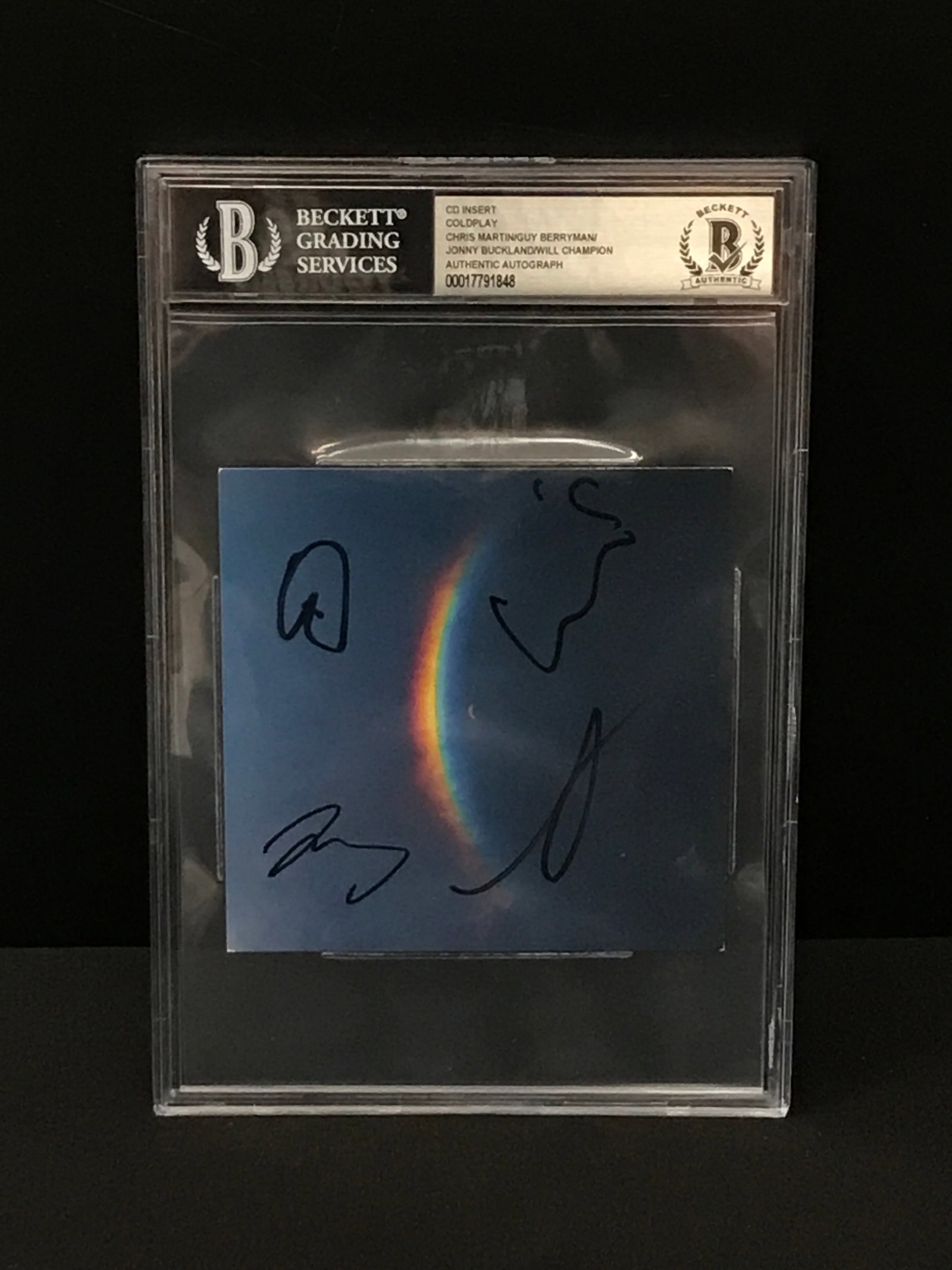 Coldplay "Moon Music" CD Album Insert Band-Signed By (4) With Chris Martin, Guy Berryman, Will Champ (1 of 1)