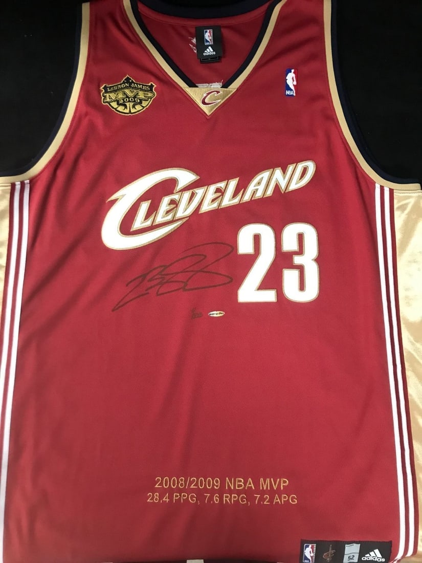 LTD EDT. LEBRON JAMES SIGNED CAVS MVP JERSEY 1/223 UPPER DECK COA (1 of 4)
