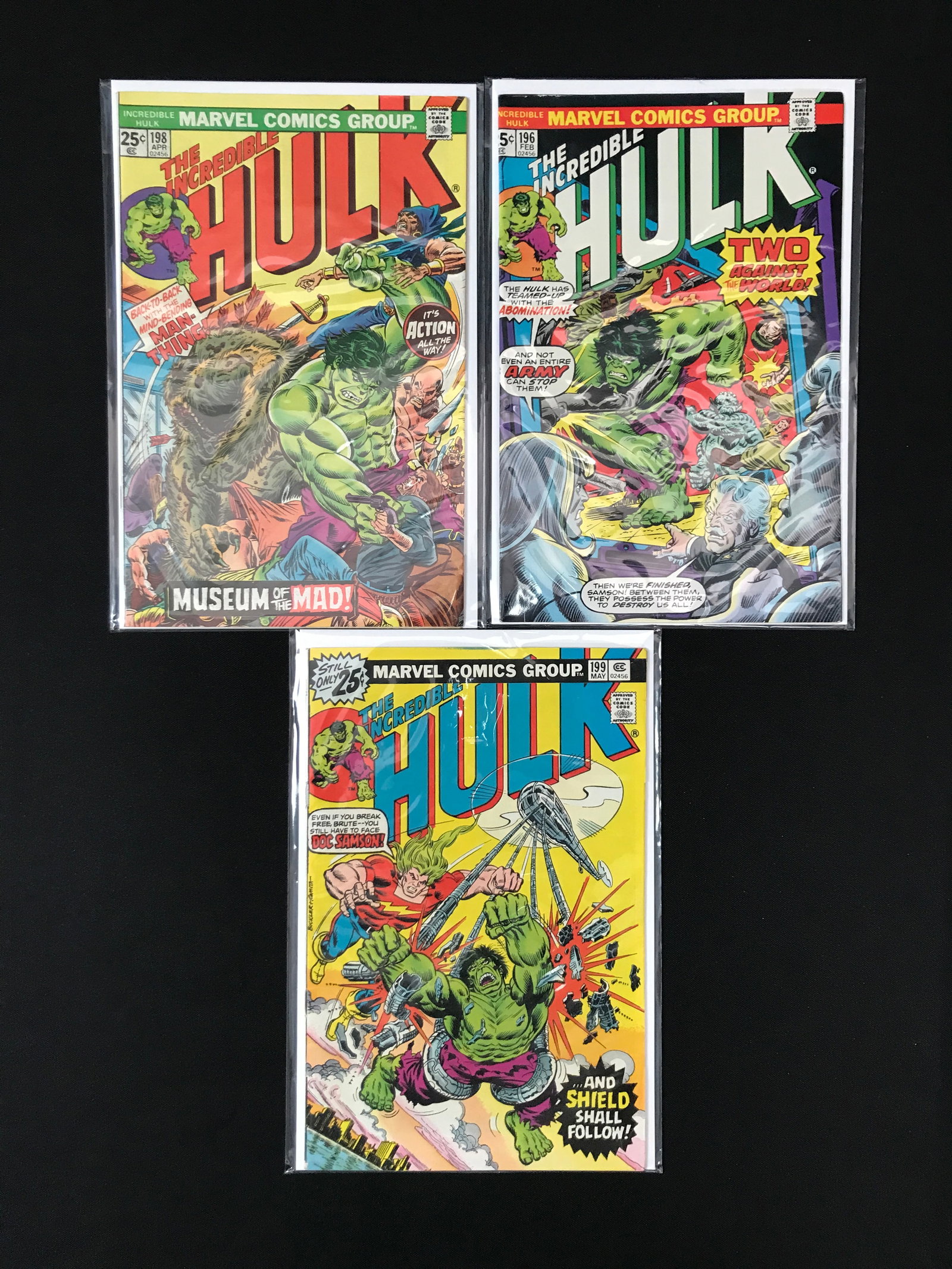 LOT OF 3 INCREDIBLE HULK COMICS (MARVEL COMICS) (1 of 1)