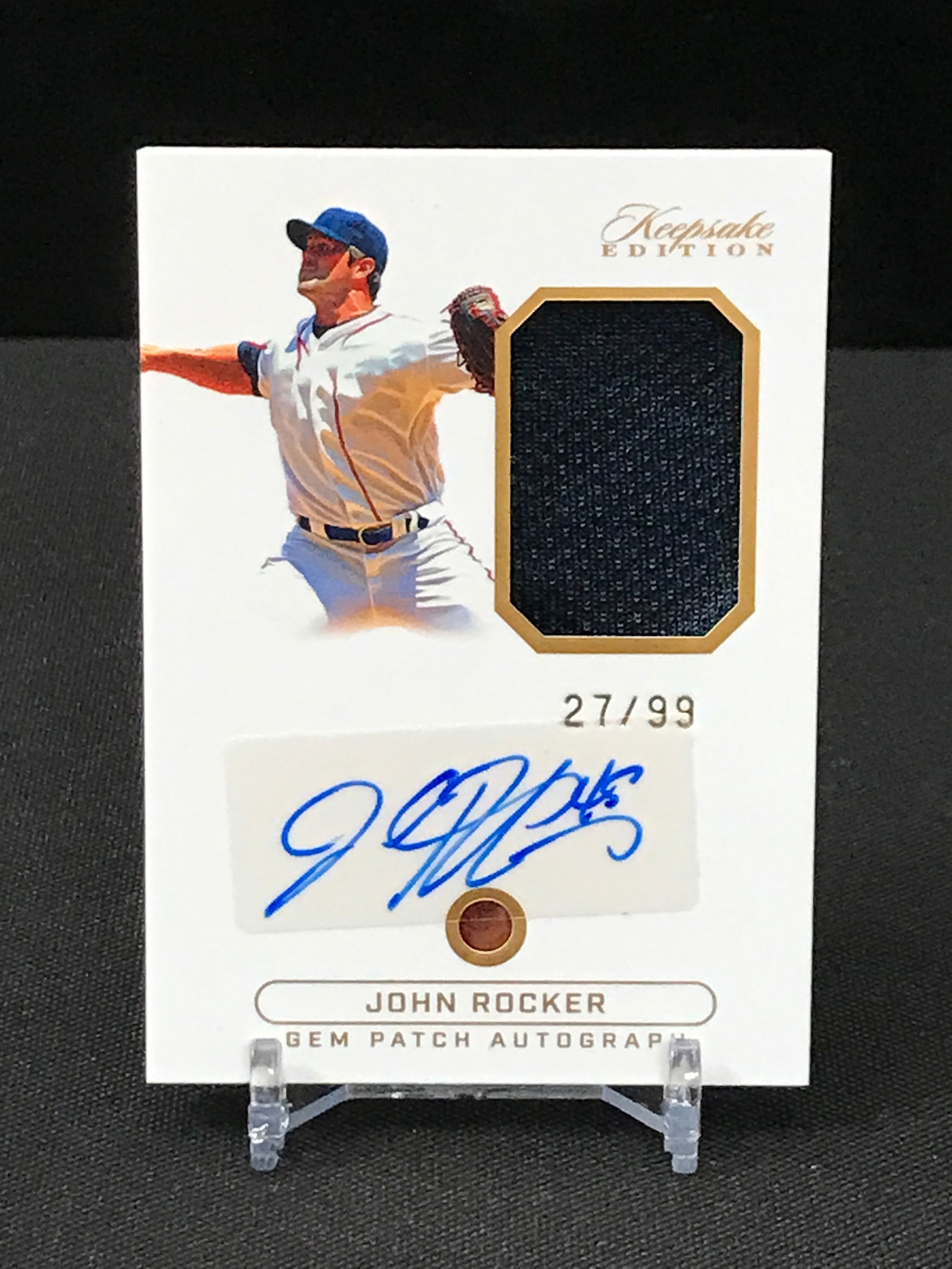 JOHN ROCKER SIGNED GEM PATCH AUTOGRAPH CARD 27/99 (1 of 2)