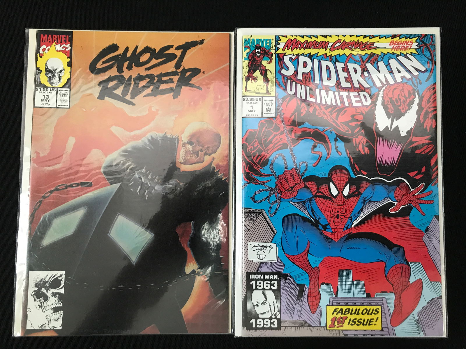 LOT OF 2 MARVEL COMICS - GHOSTRIDER AND SPIDERMAN (1 of 1)