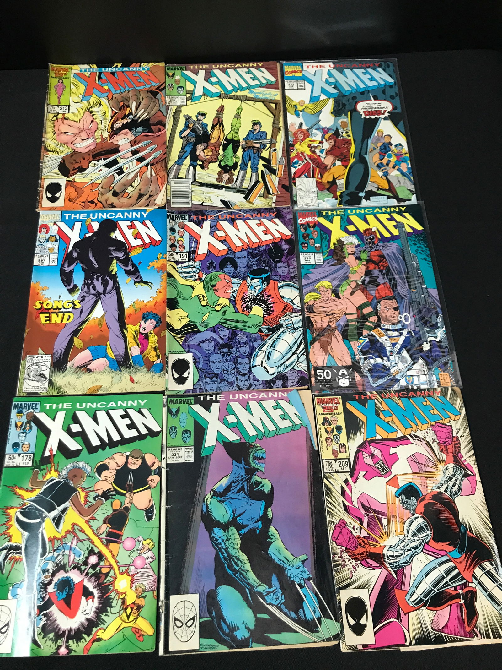 LOT OF 9 X-MEN COMICS (MARVEL COMICS) (1 of 1)