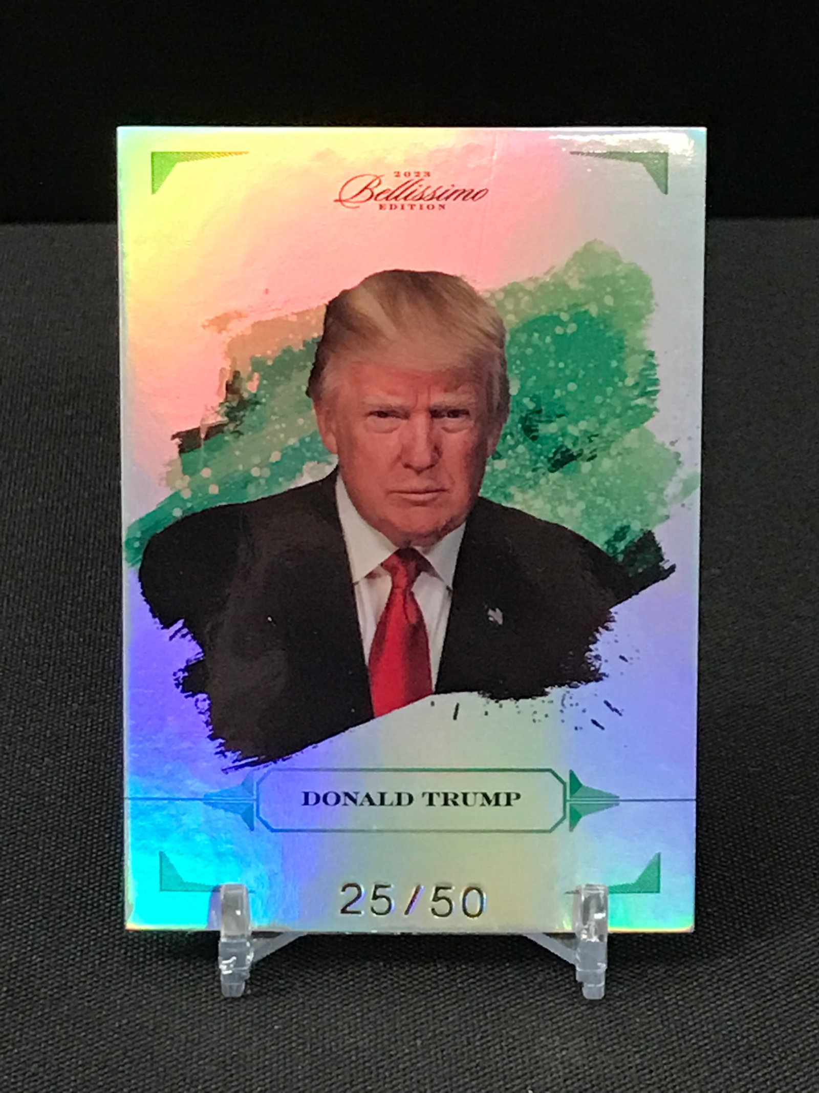 KEEPSAKE BELLISSIMO DONALD TRUMP TRADING CARD 25/50: Prices are in Canadian dollars
