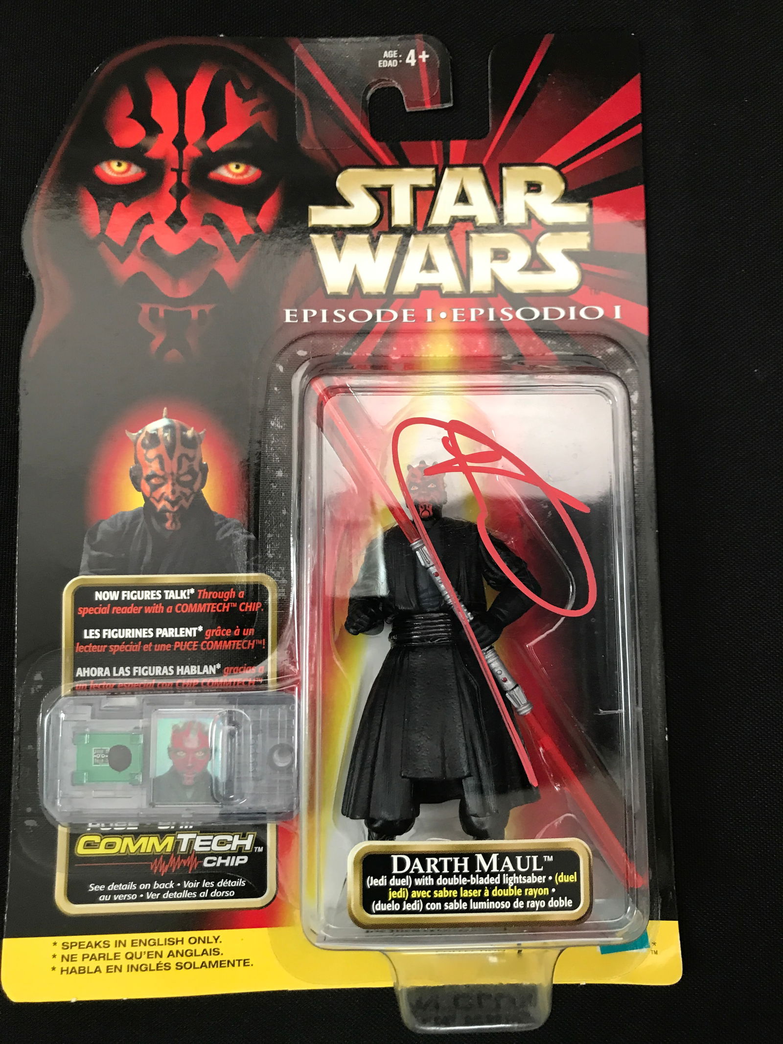 RAY PARK SIGNED DARTH MAUL ACTION FIGURE - WWOC AND BECKETT COA (1 of 2)