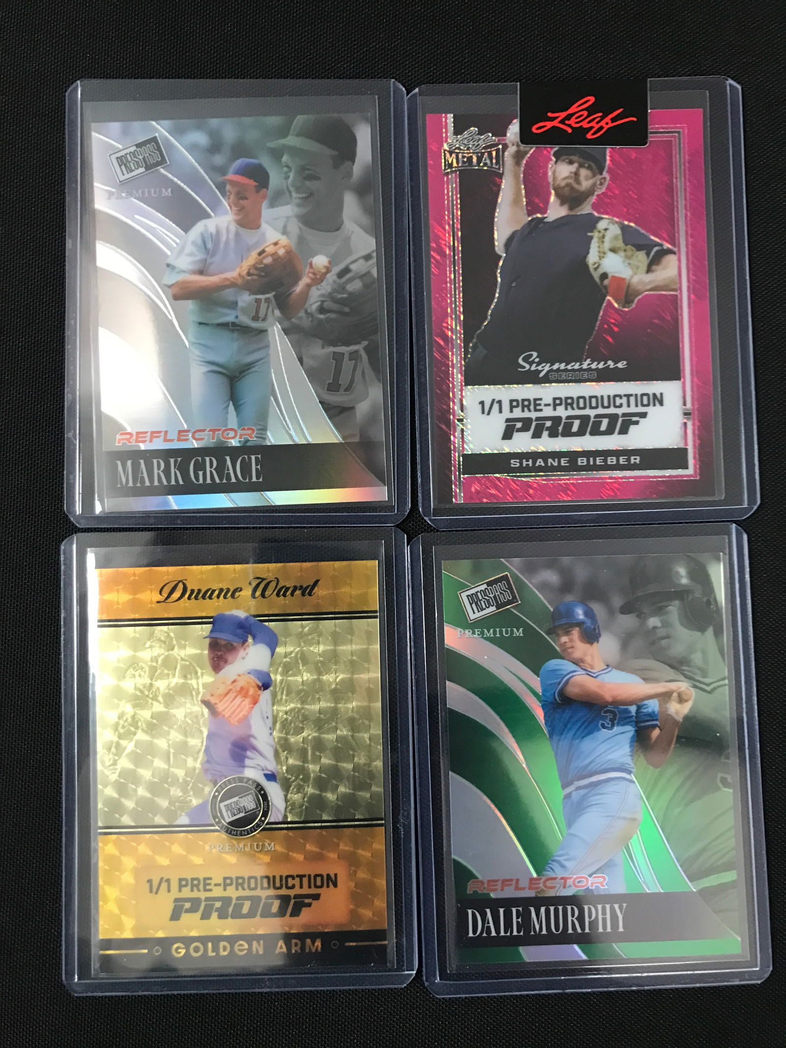 LOT OF 4 LEAF 1 OF 1 LIMITED BASEBALL TRADING CARDS (1 of 1)