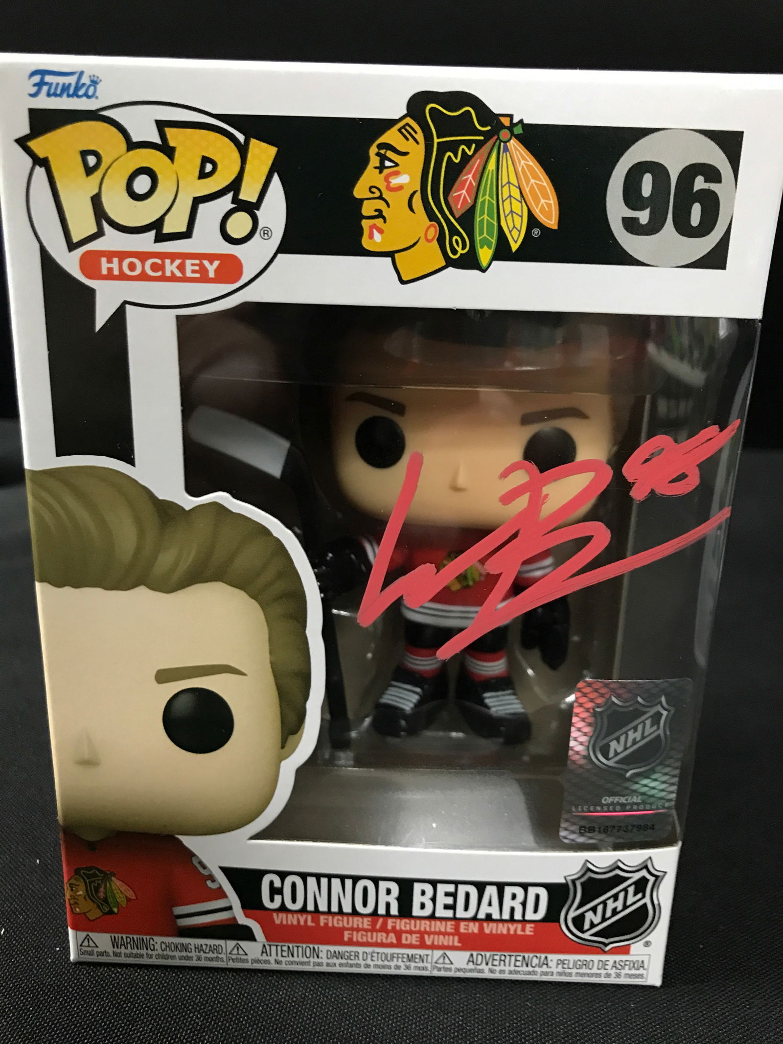 CONNOR BEDARD SIGNED FUNKO POP! ACE COA (1 of 2)