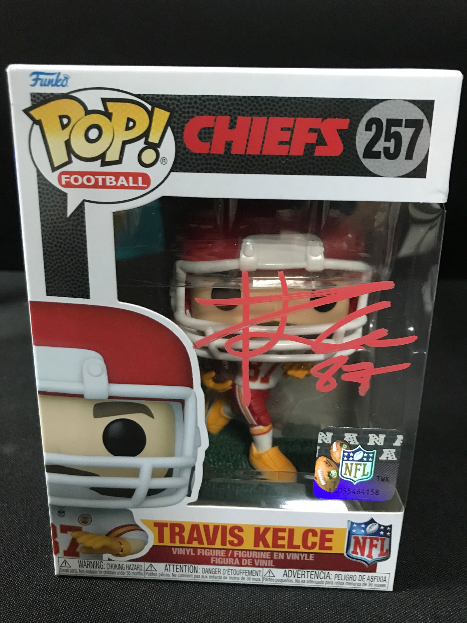 TRAVIS KELCE SIGNED FUNKO POP! ACE COA (1 of 2)