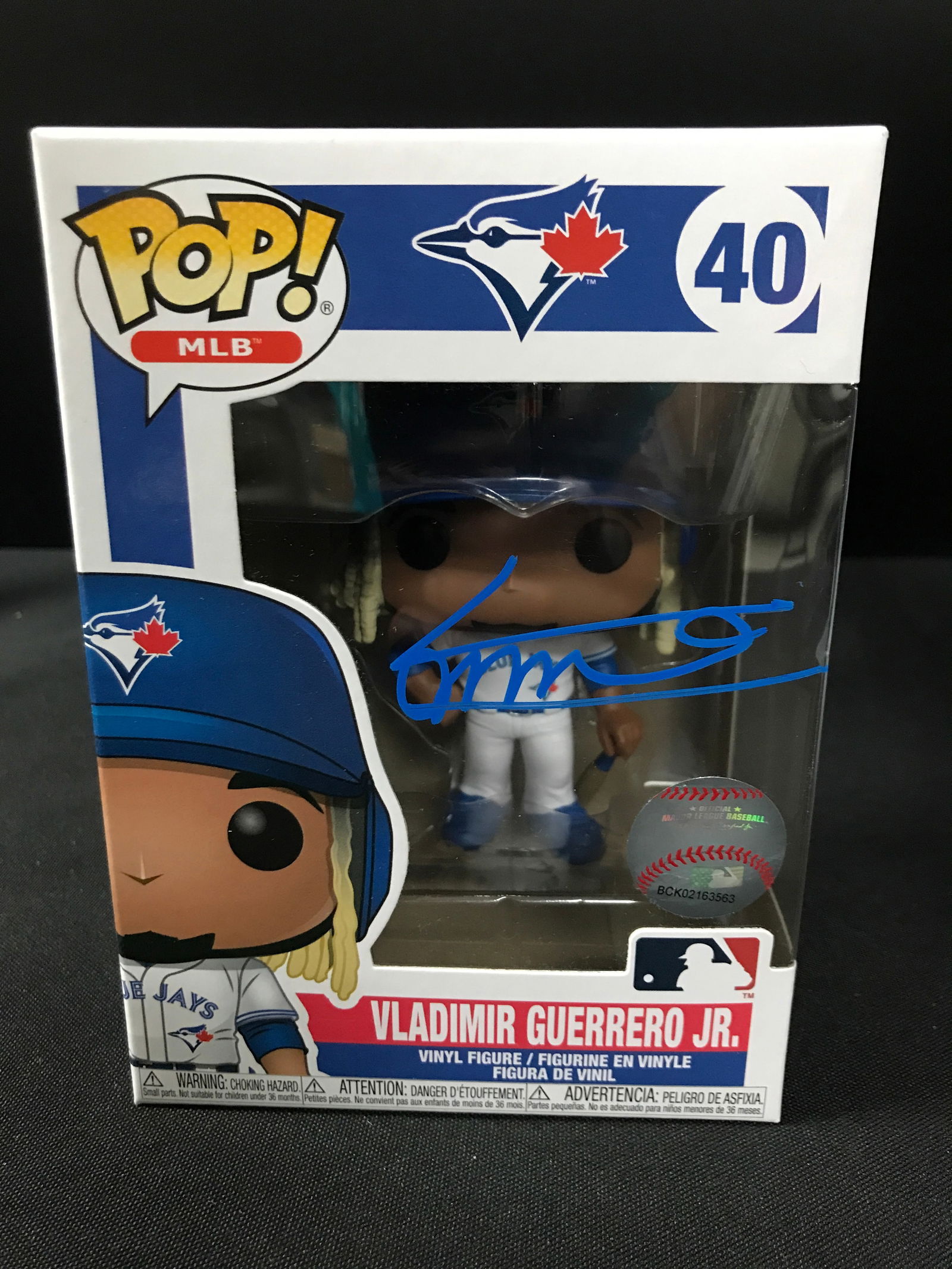 VLADIMIR GUERRERO JR SIGNED FUNKO POP! ACE COA (1 of 2)