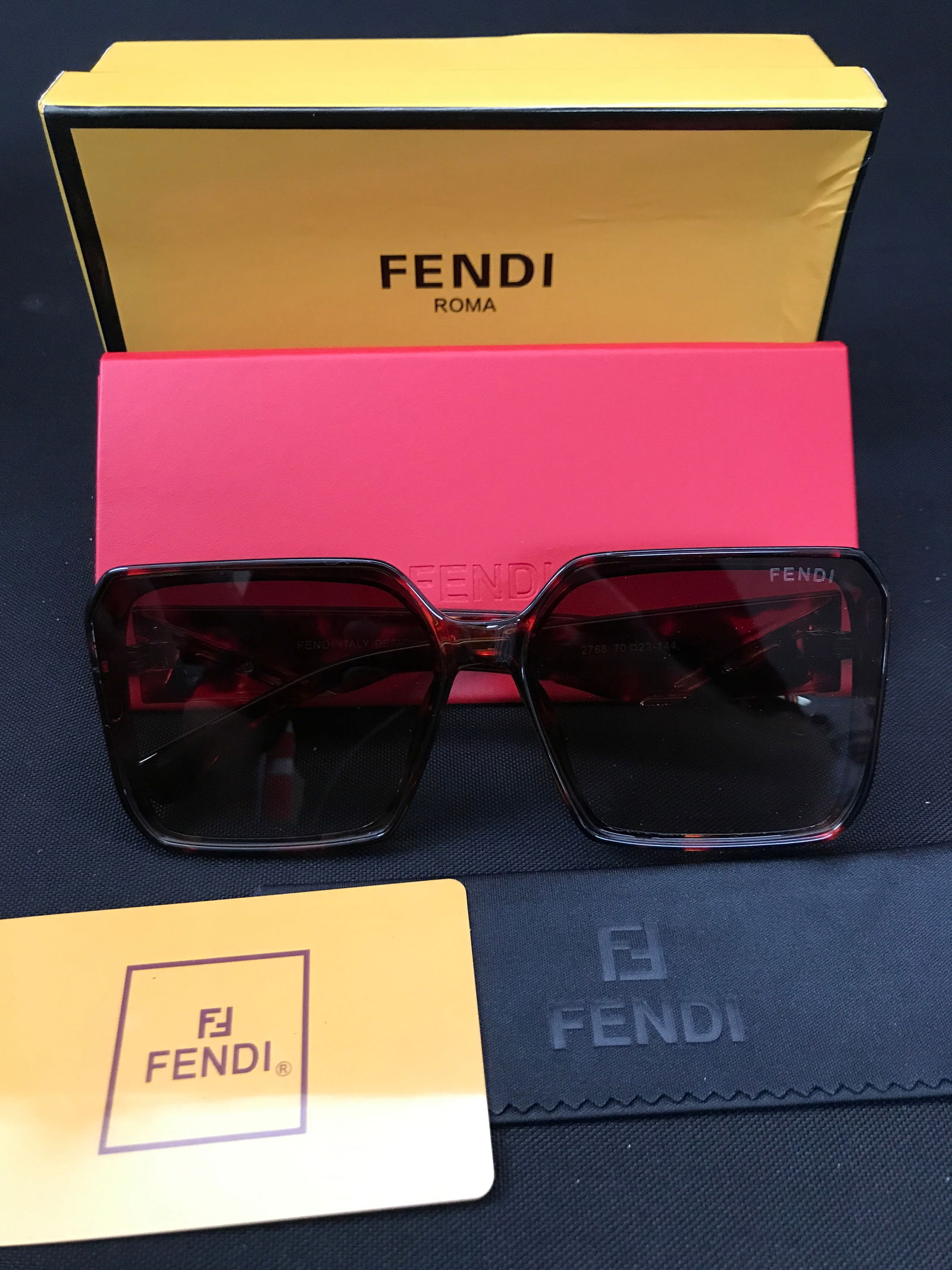 BNIB FENDI SUNGLASSES WITH BOX AND ACCESSORIES: Prices are in Canadian dollars