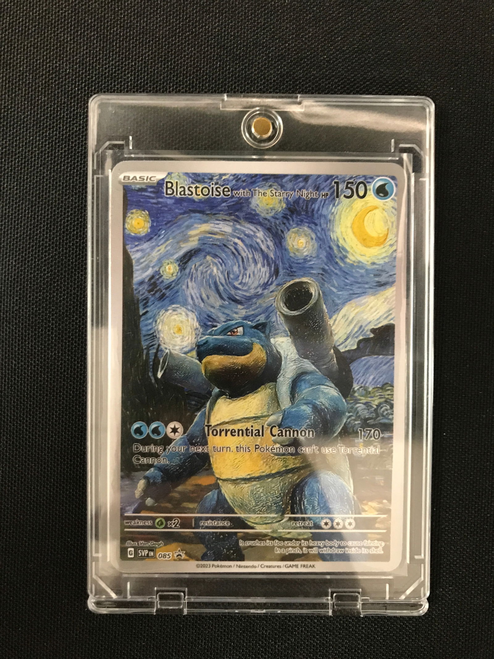 BLASTOISE WITH THE STARRY NIGHT POKEMON CARD (1 of 2)