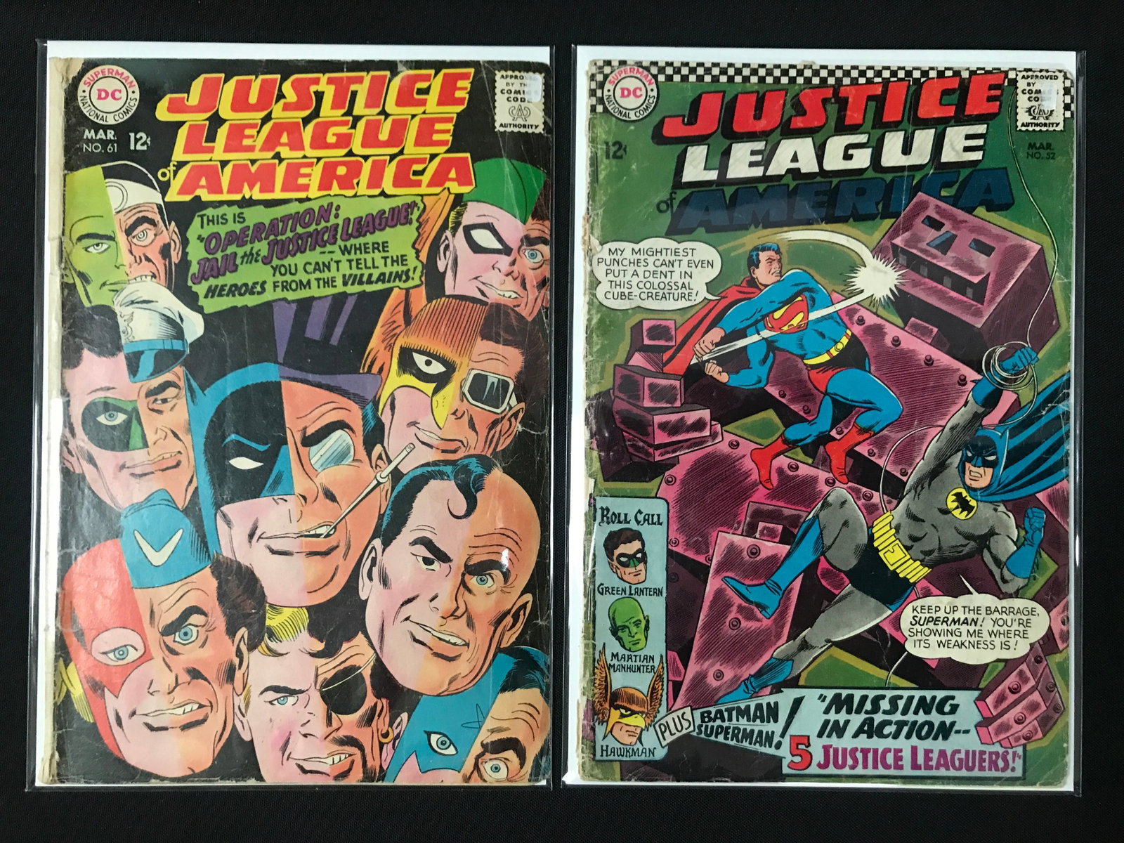 LOT OF 2 JUSTICE LEAGUE OF AMERICA COMICS (MARVEL COMICS): Prices are in Canadian dollars