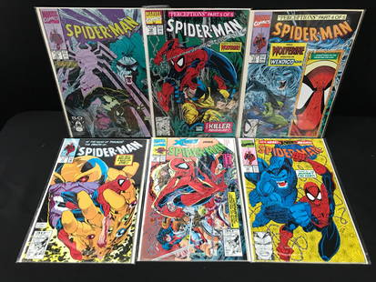 LOT OF 6 SPIDERMAN COMICS (MARVEL COMICS): Prices are in Canadian Dollars